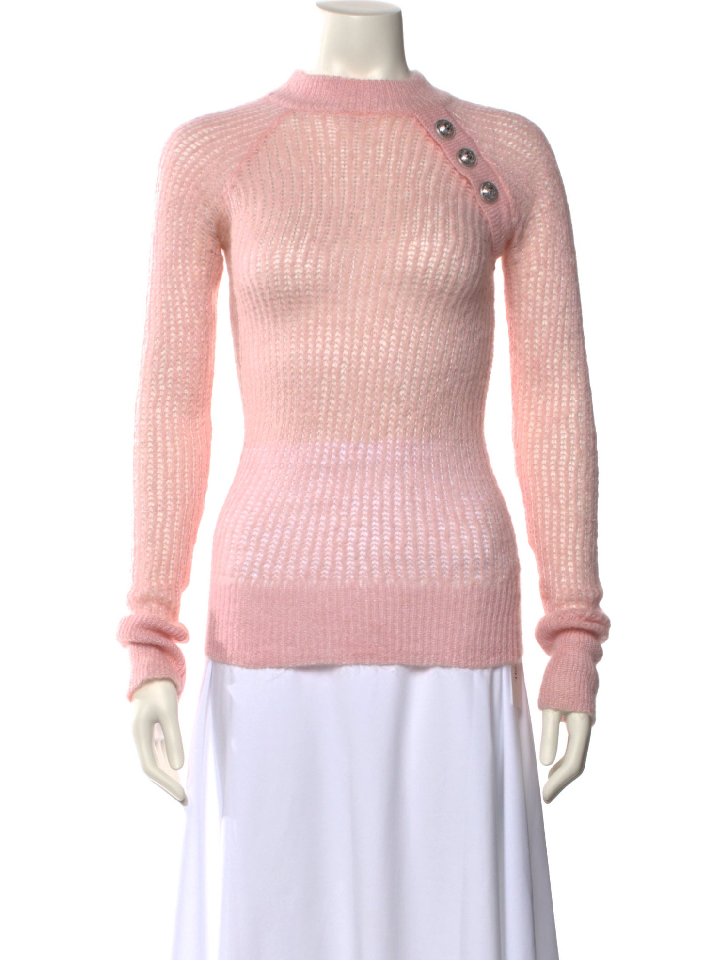 Balmain Mohair Crew Neck Sweater