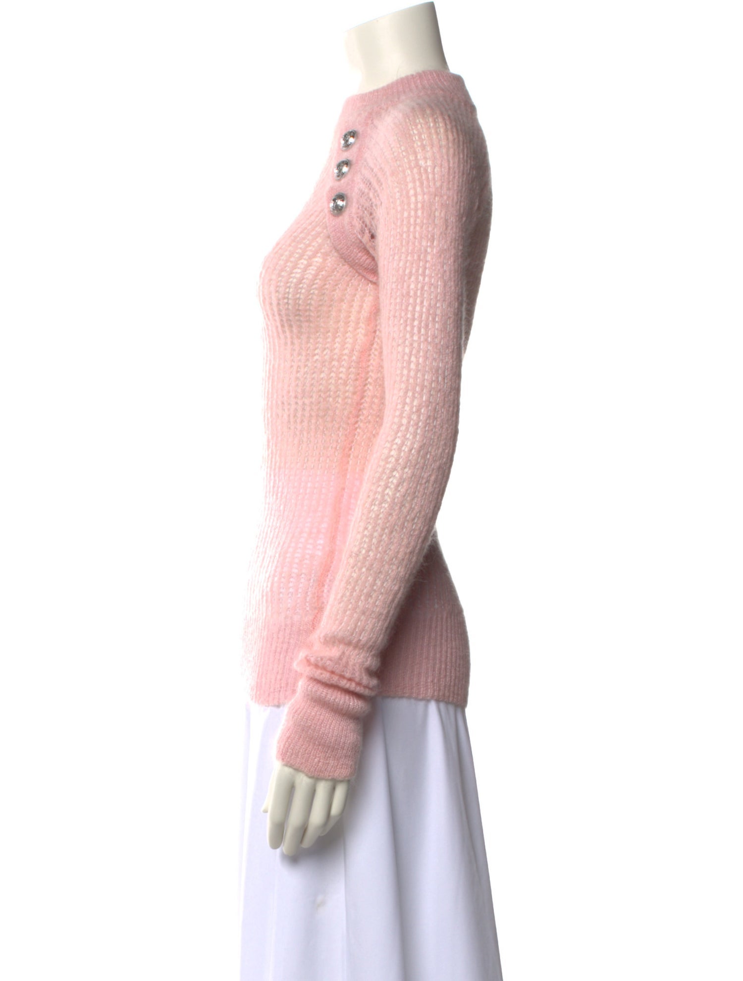 Balmain Mohair Crew Neck Sweater