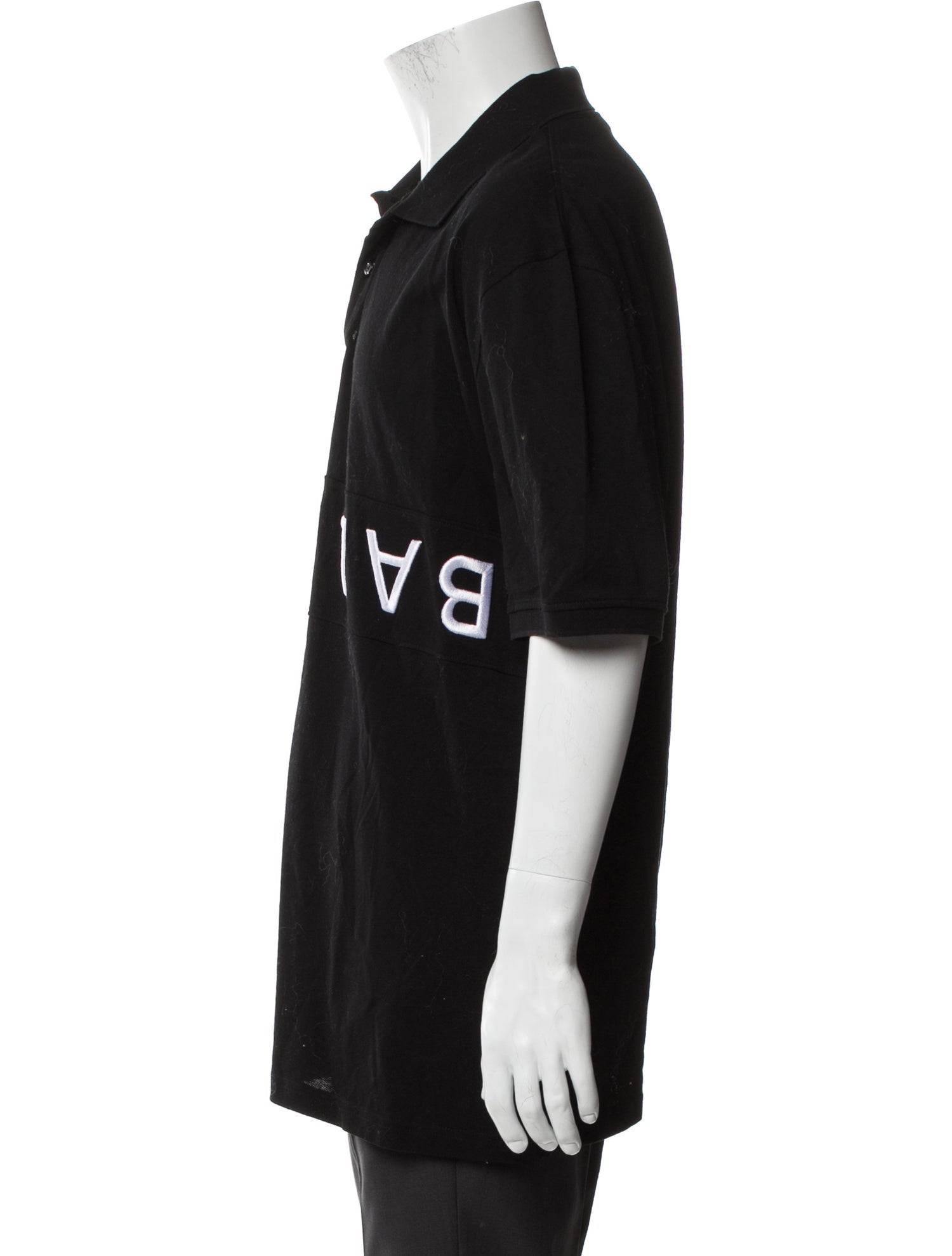 Balmain Graphic Print Collar Polo Shirt