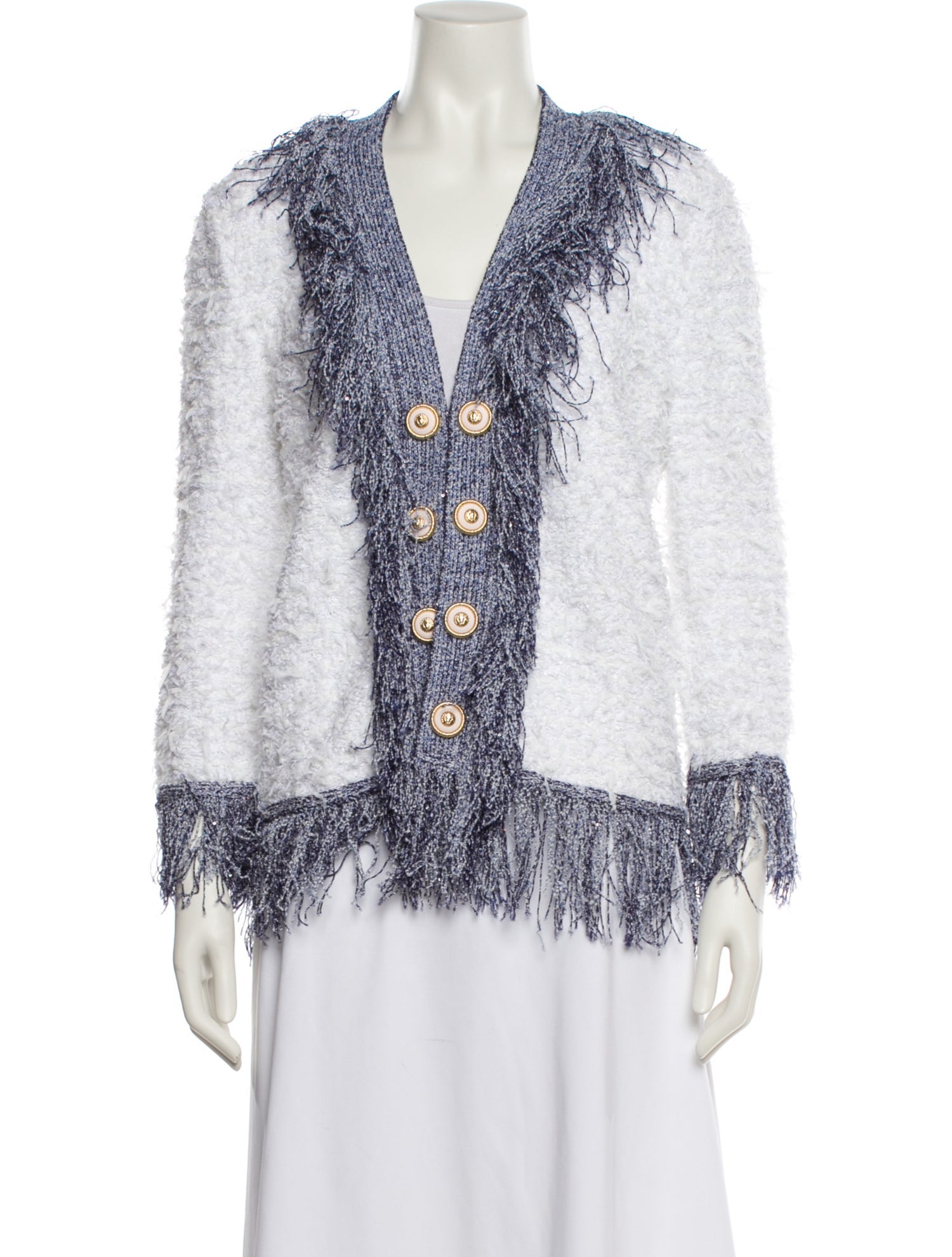 Balmain Tweed Pattern Evening Jacket w/ Tags