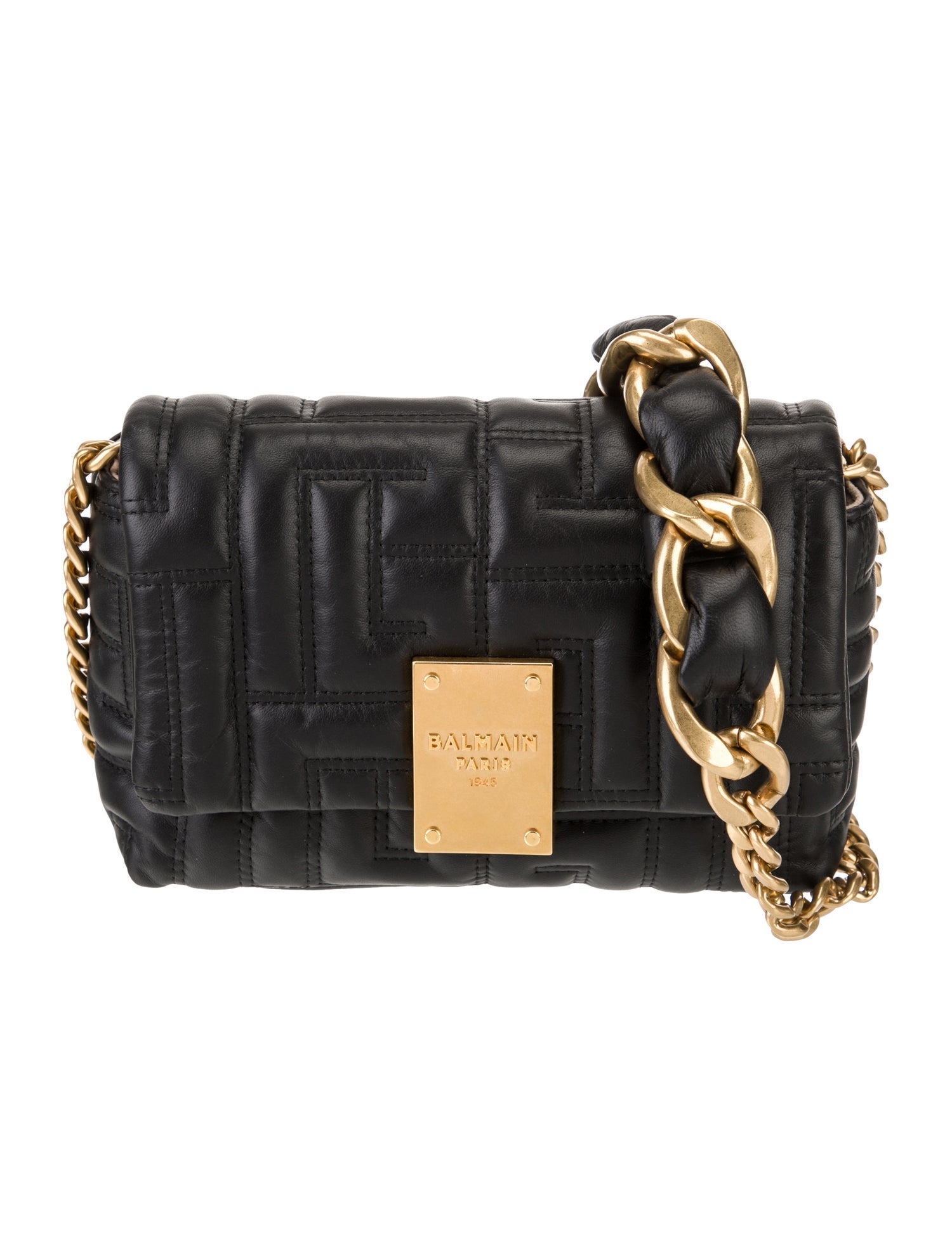 Balmain Leather Shoulder Bag