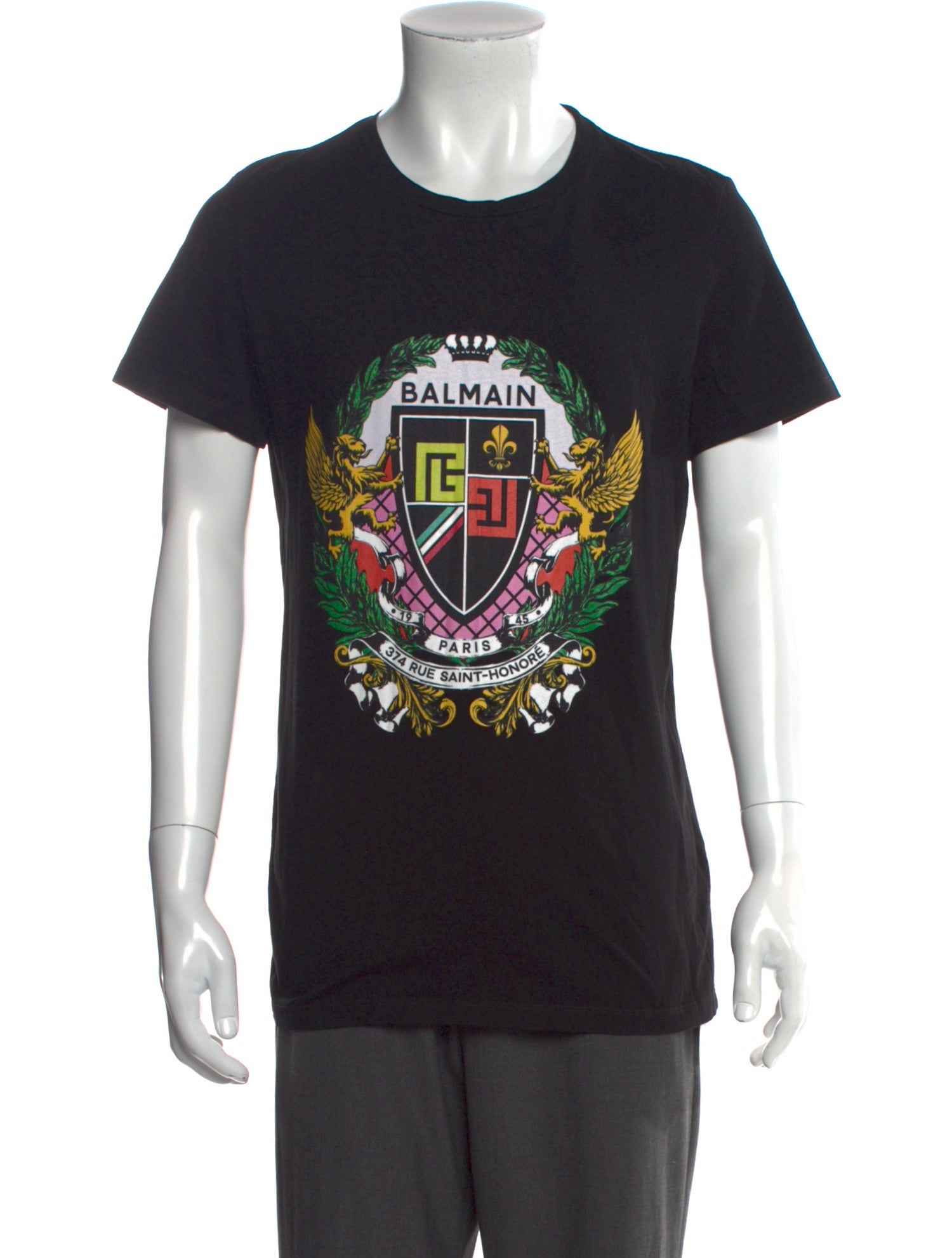 Balmain Graphic Print Crew Neck T-Shirt