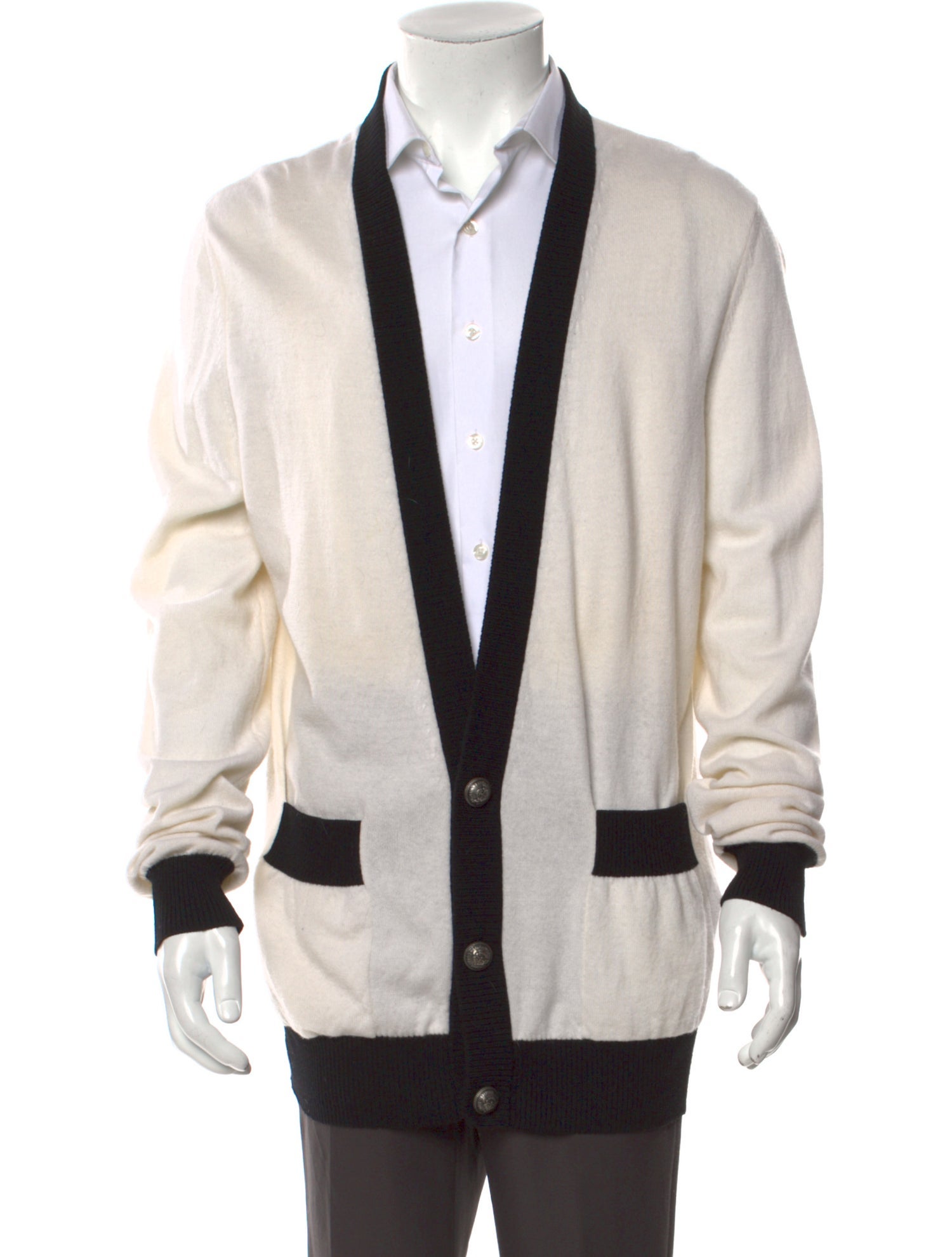Balmain Wool Striped Cardigan