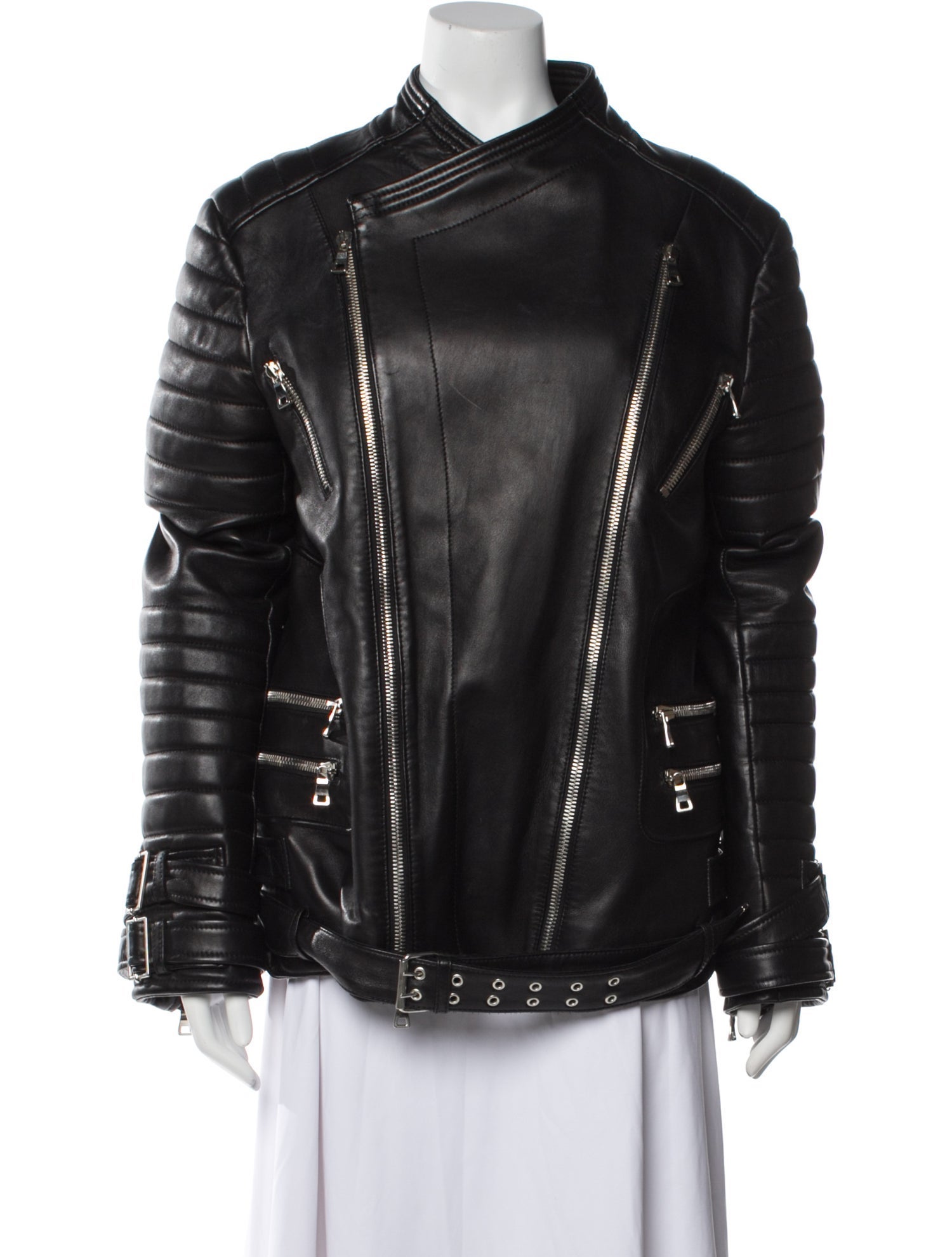 Balmain Leather Biker Jacket