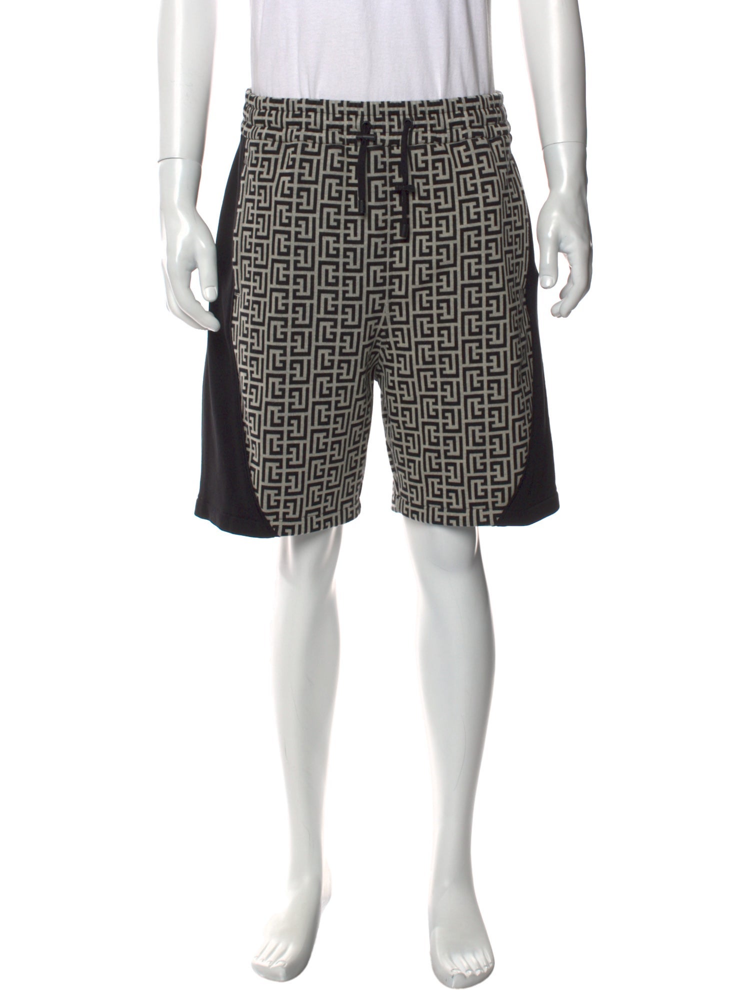 Balmain Printed Flat Front Shorts