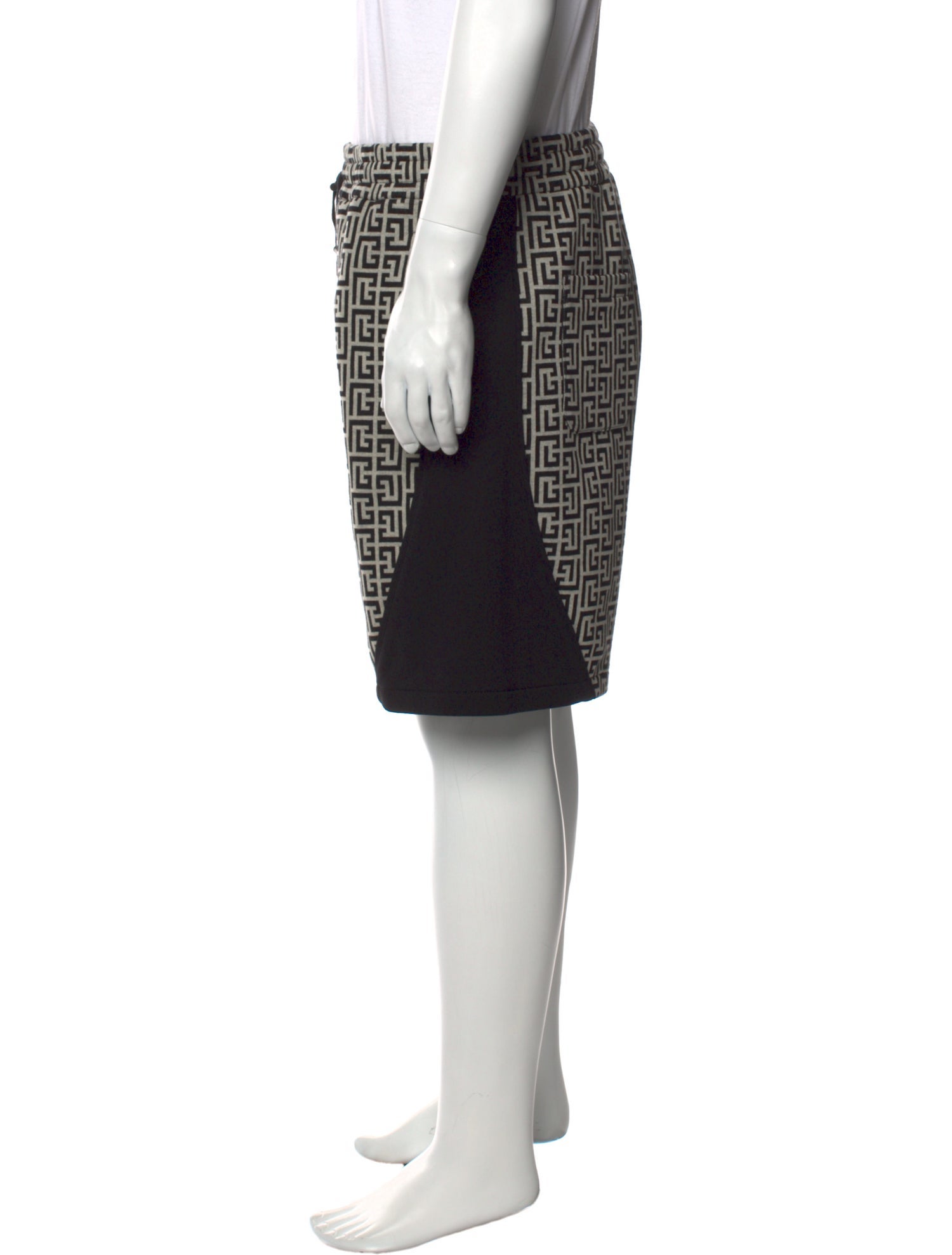 Balmain Printed Flat Front Shorts