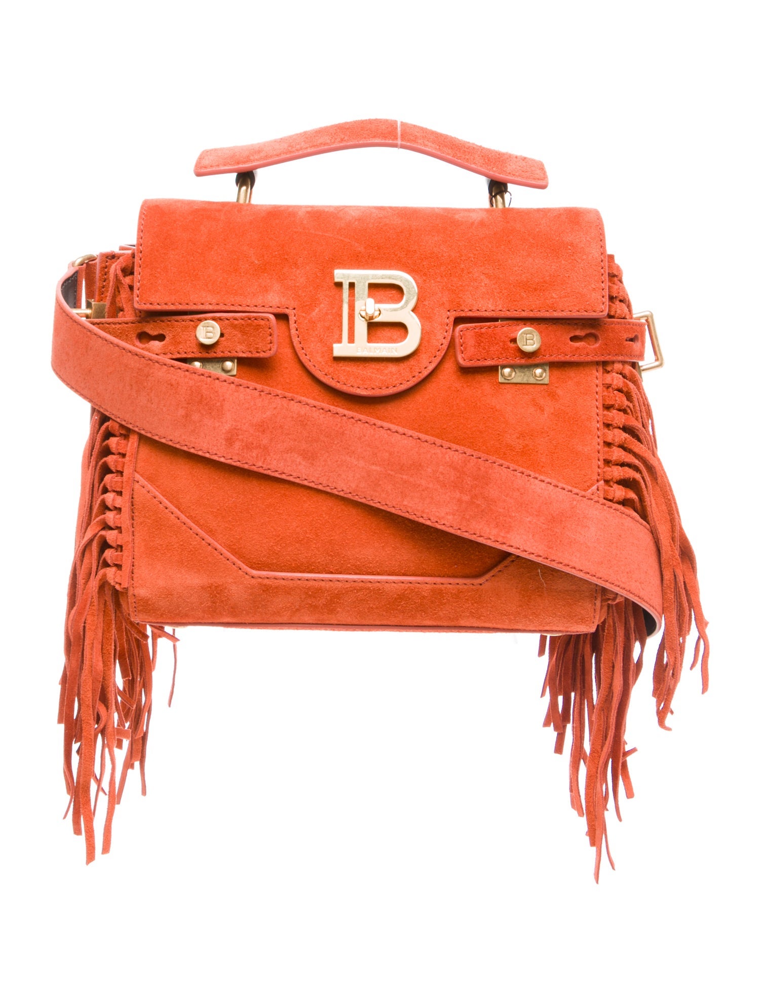 Balmain Suede Top Handle Bag w/ Tags