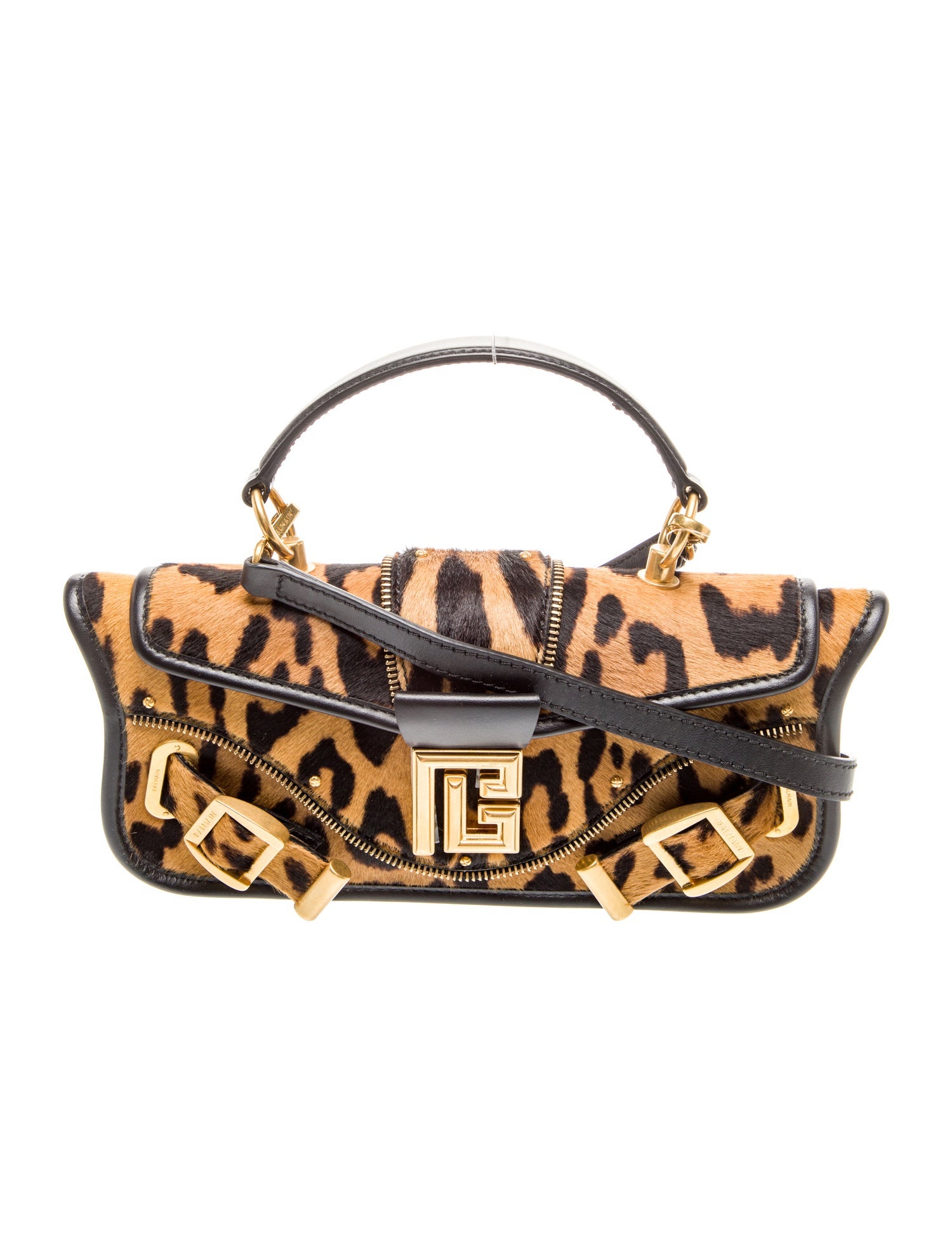 Balmain Ponyhair Top Handle Bag