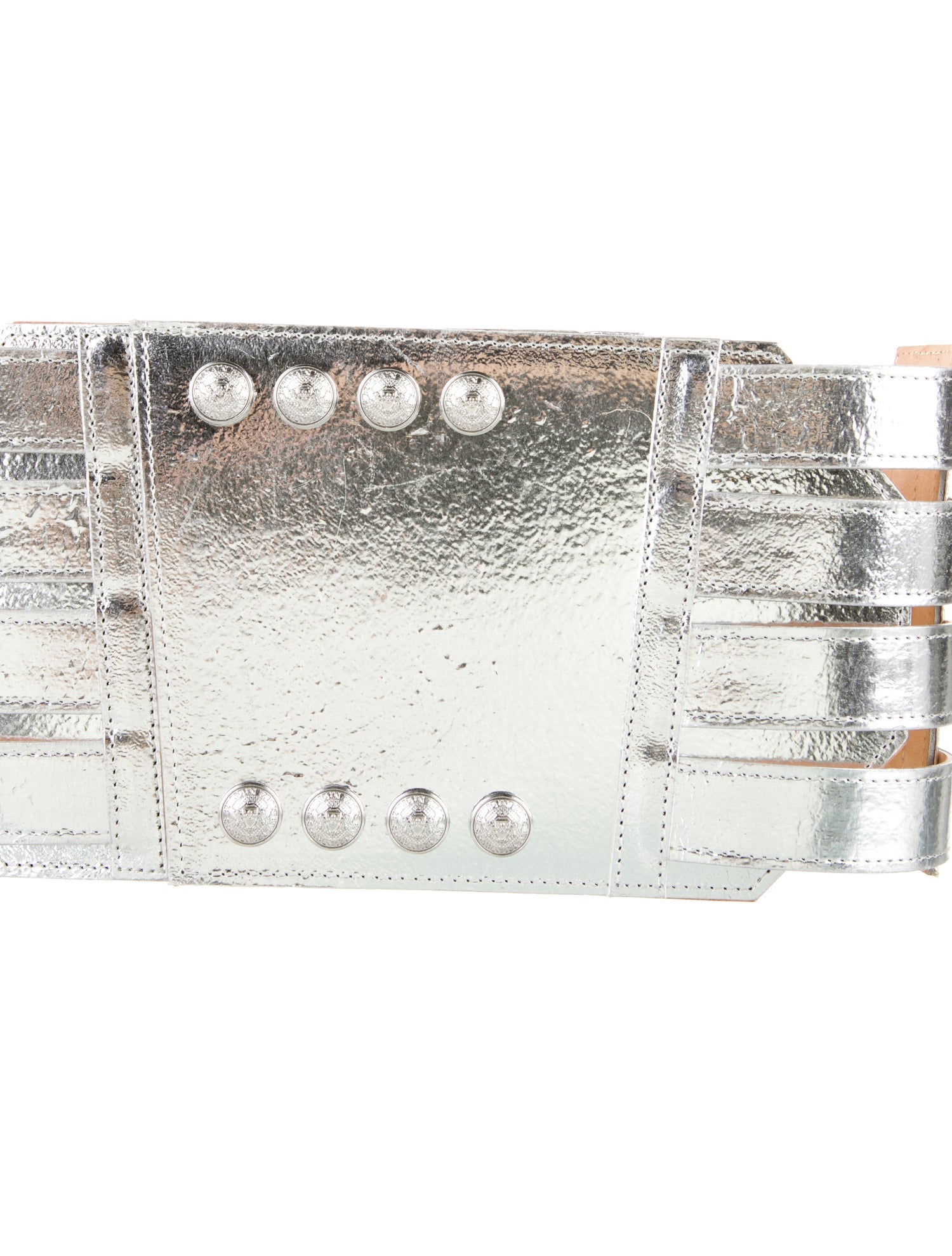 Balmain Wide Leather Waist Belt