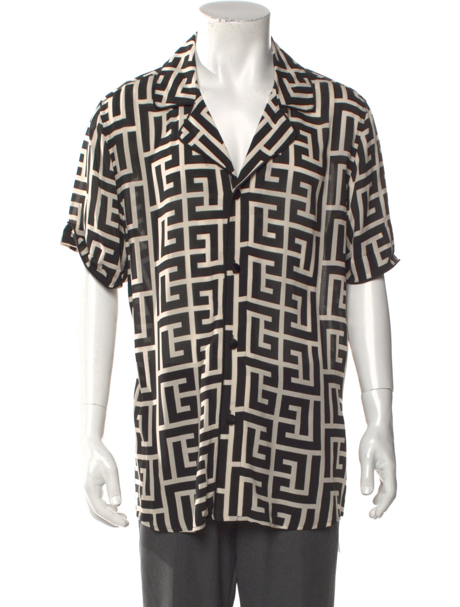 Balmain Printed Short Sleeve Shirt