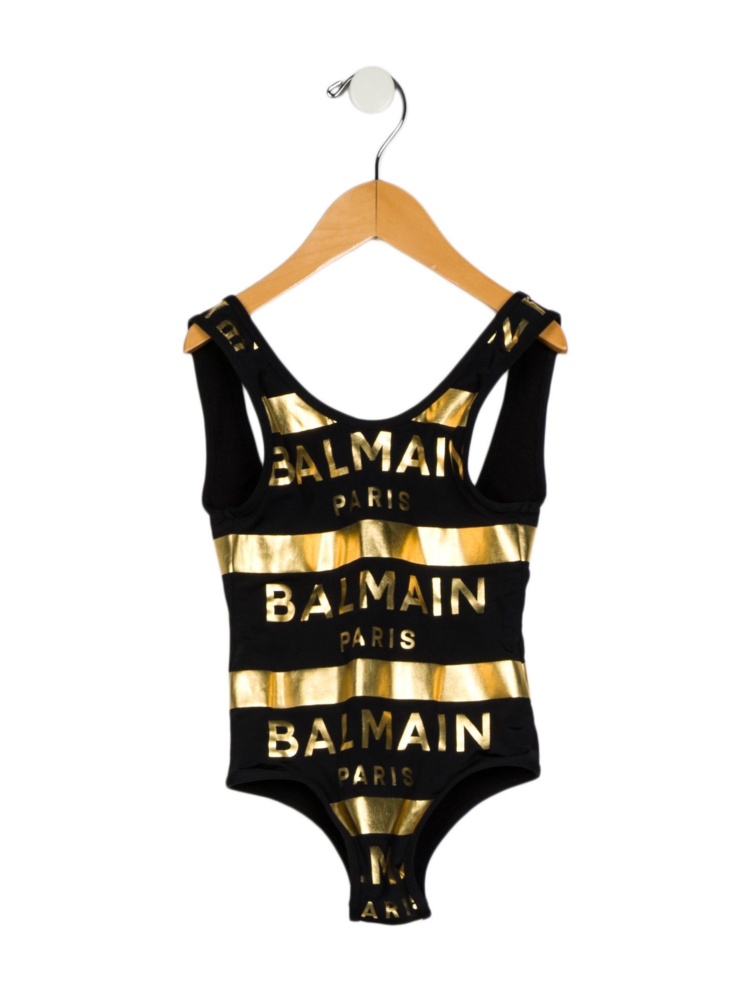 Balmain Toddler Girls' Metallic Print One-Piece Swimsuit