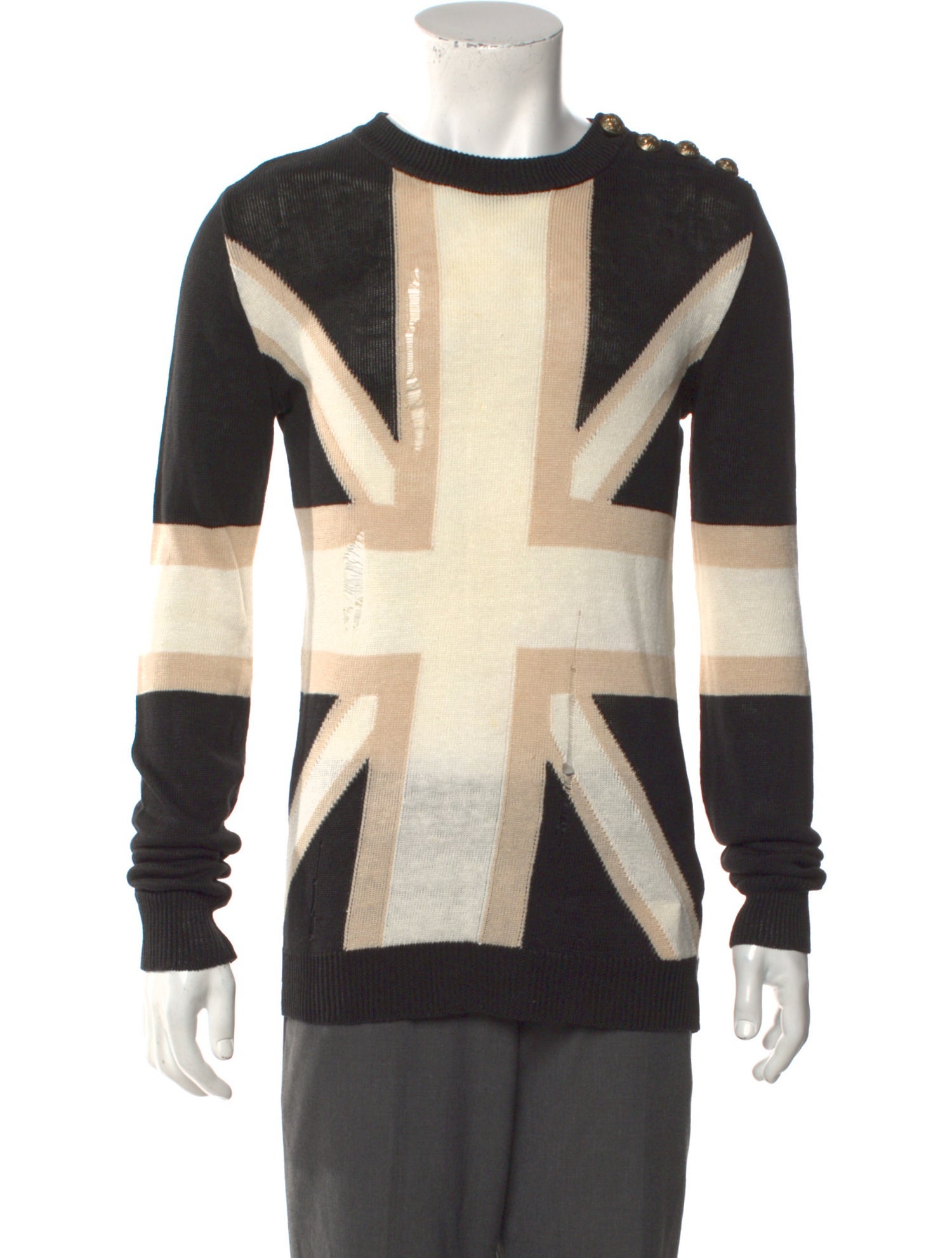 Balmain Linen Printed Pullover