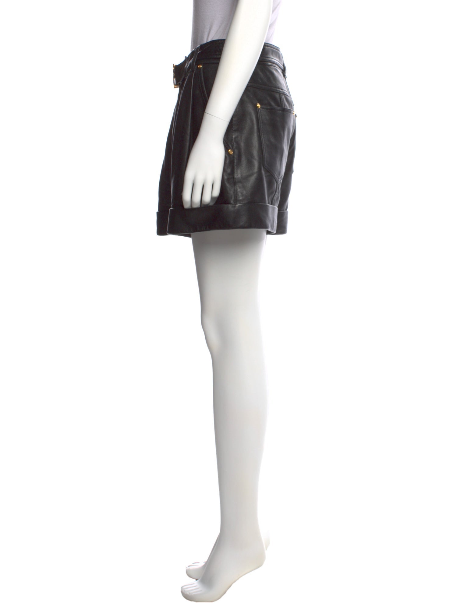 Balmain Lambskin Mini Shorts