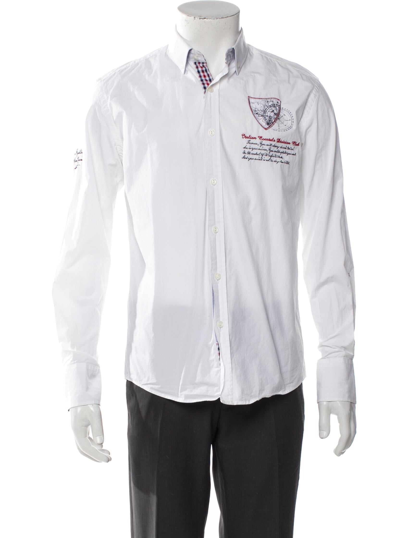 Balmain Graphic Print Long Sleeve Shirt