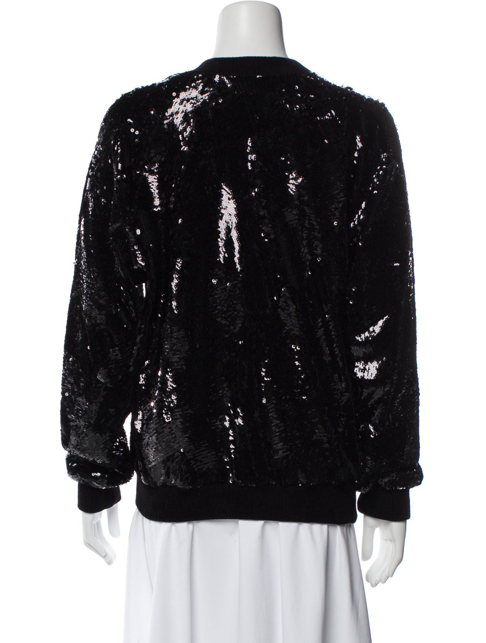 Balmain Jacket Black Patterned Sequin & Chain-Lin… - image 3