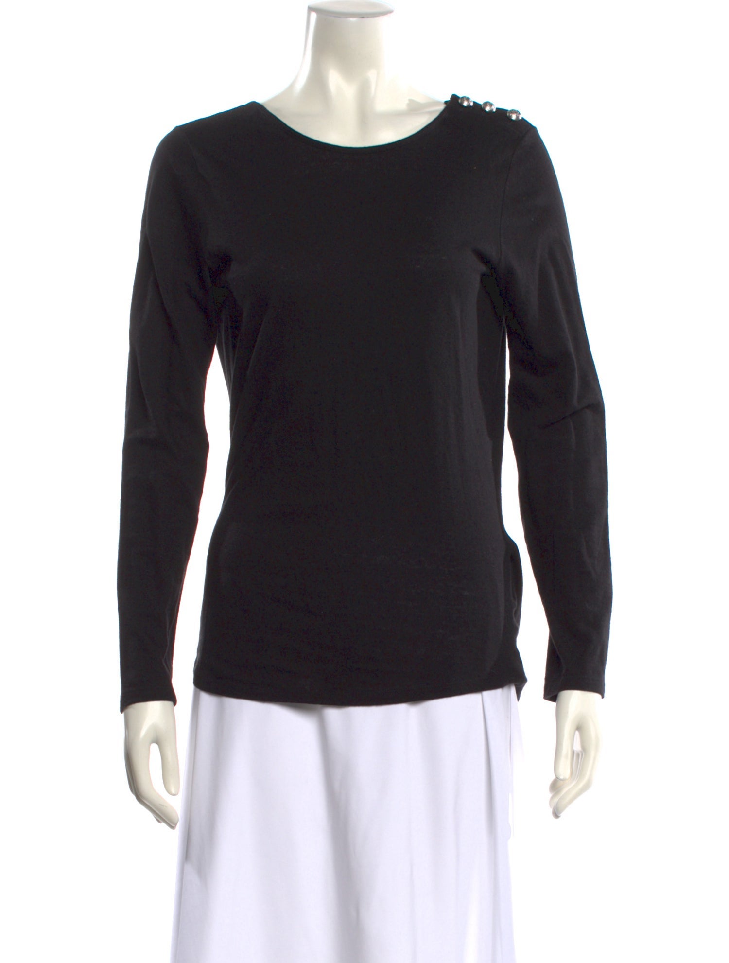 Balmain Open Back Crew Neck Top