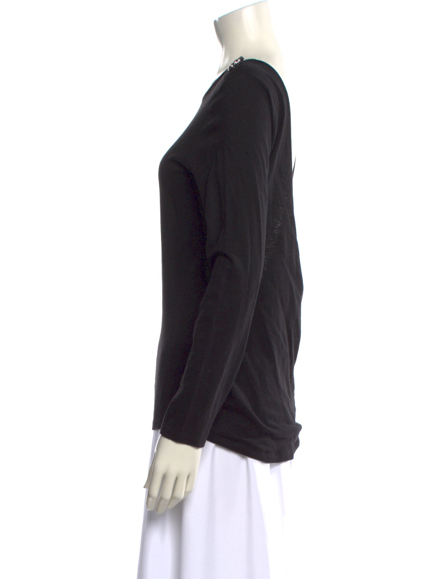 Balmain Open Back Crew Neck Top