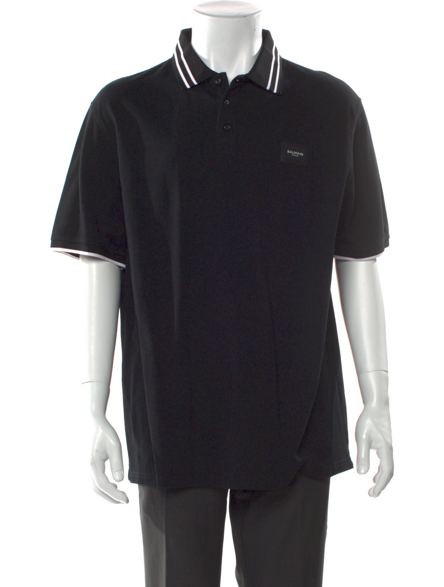 Balmain Collar Short Sleeve Polo Shirt