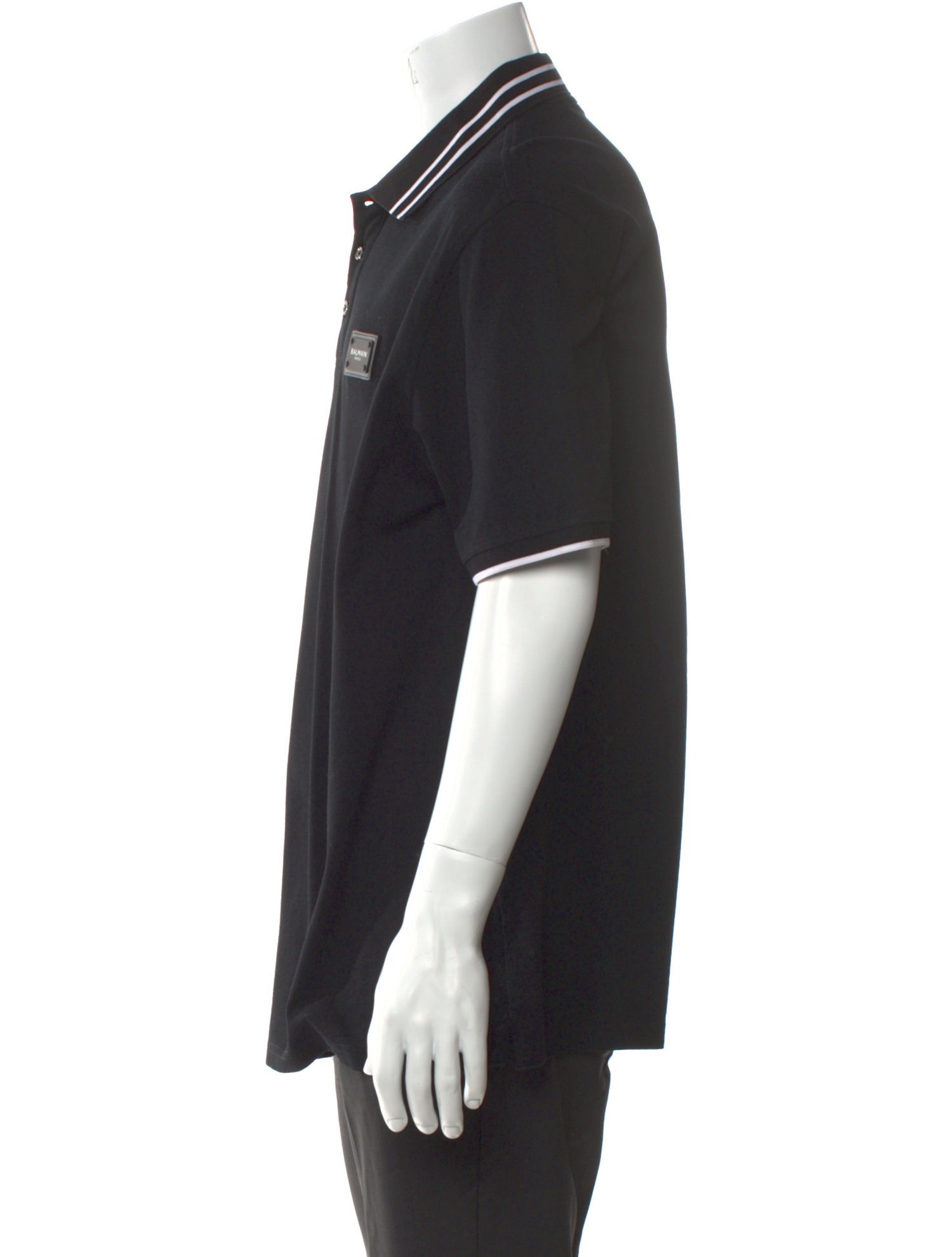 Balmain Collar Short Sleeve Polo Shirt