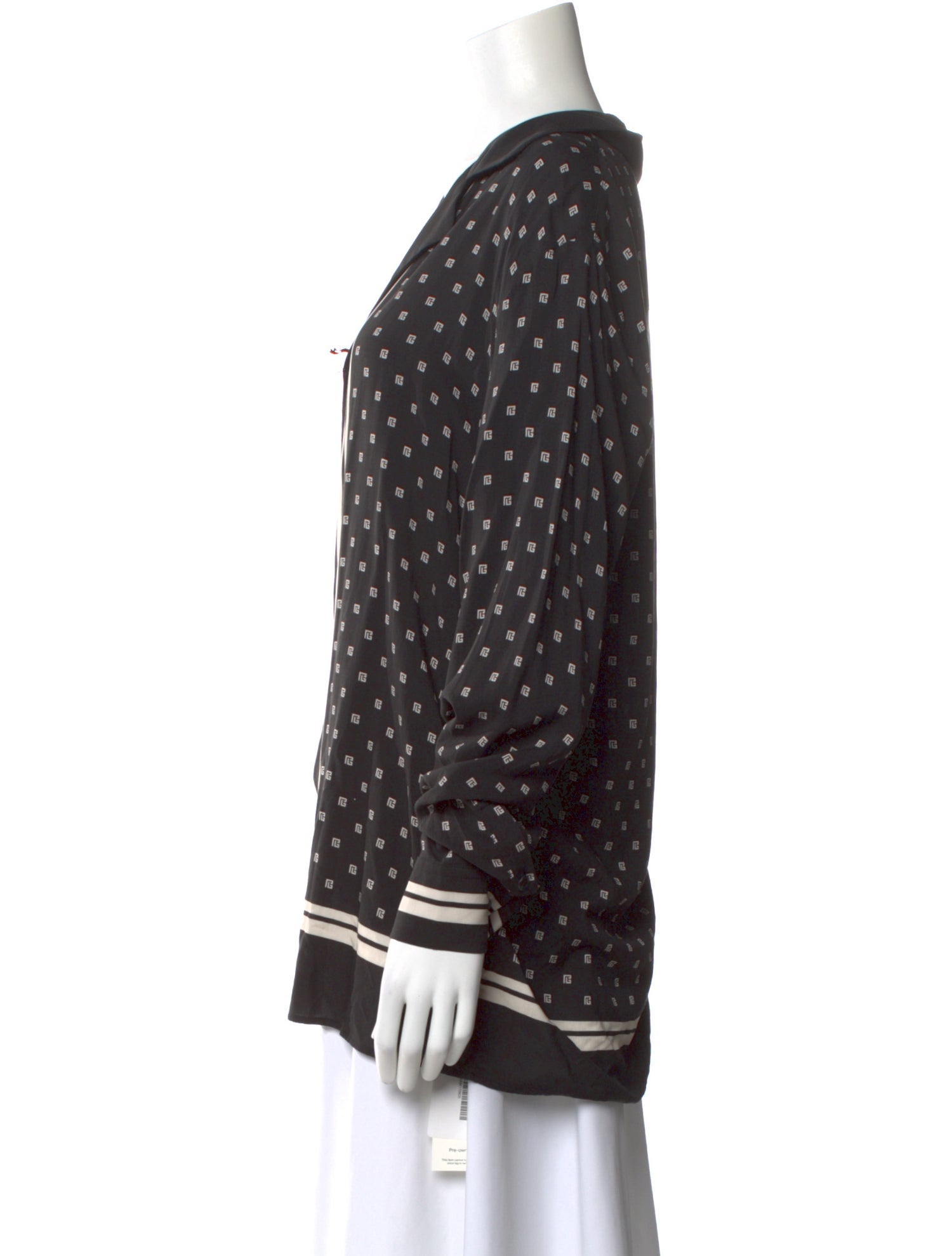 Balmain Graphic Print Long Sleeve Shirt