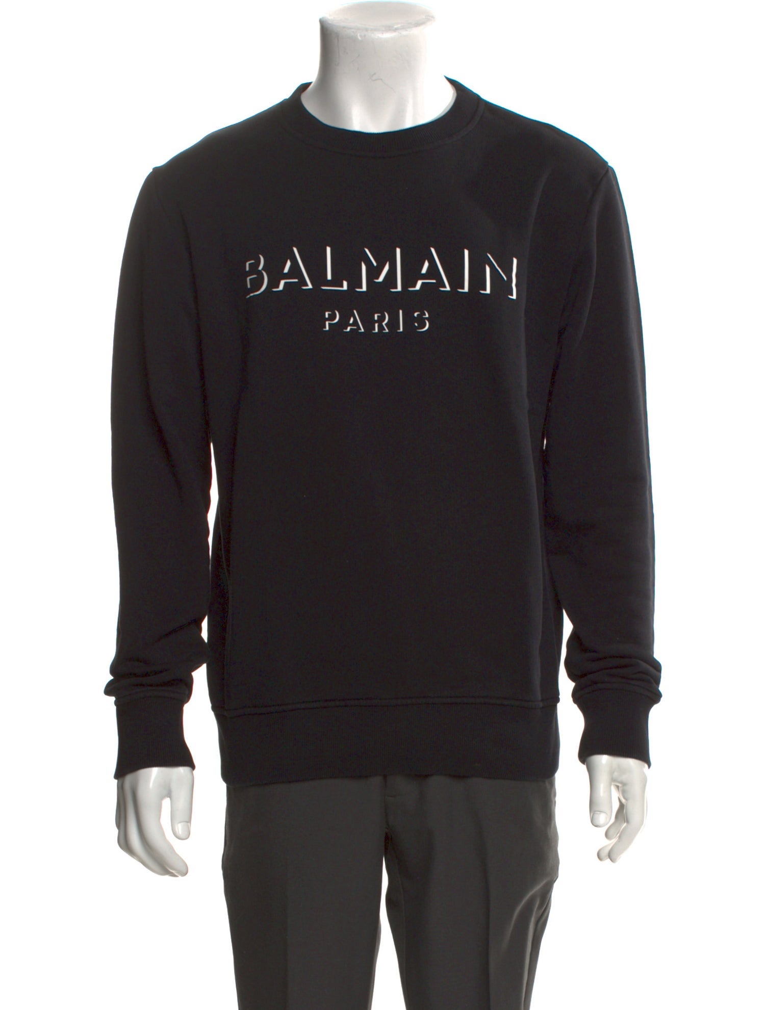 Balmain Graphic Print Crew Neck Pullover