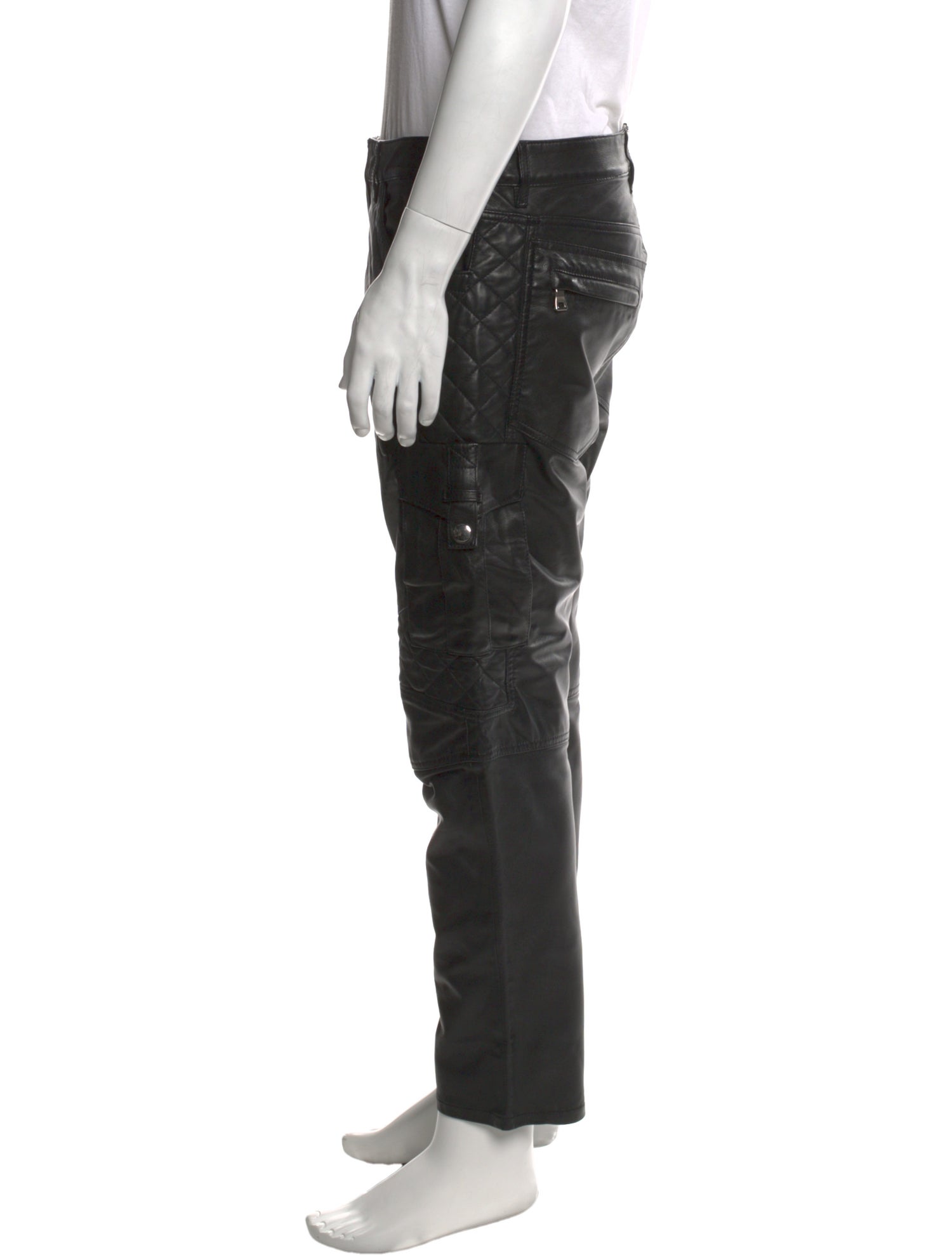 Balmain Lambskin Cargo Pants