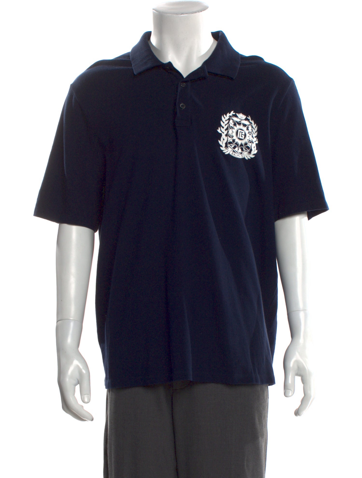 Balmain Collar Short Sleeve Polo Shirt