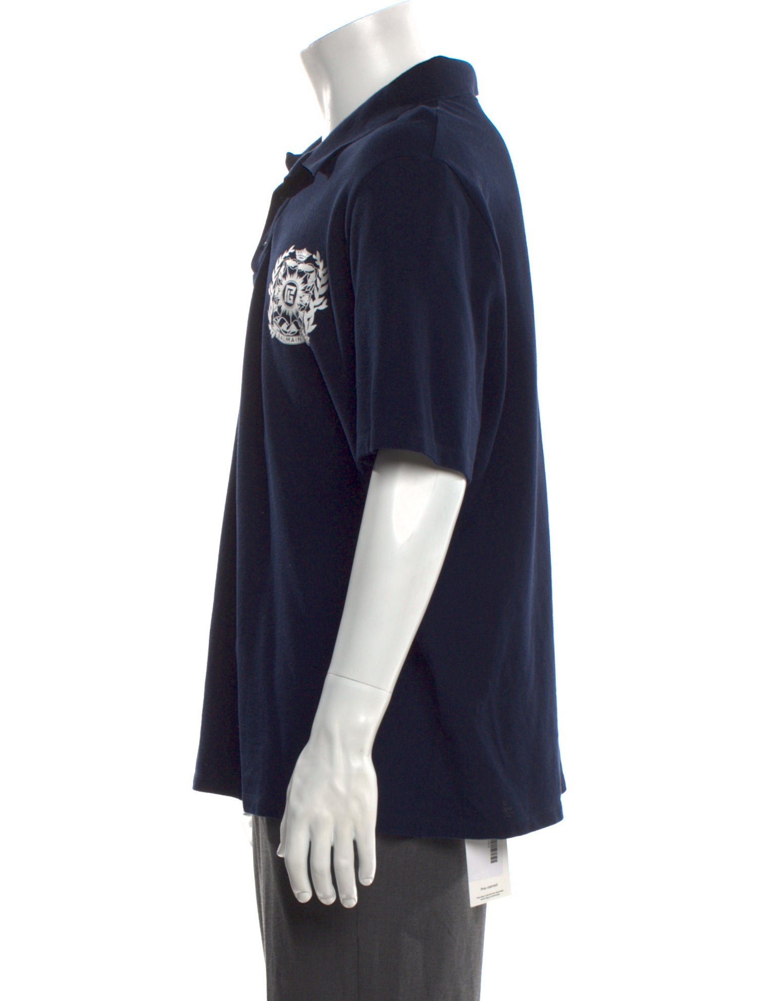 Balmain Collar Short Sleeve Polo Shirt