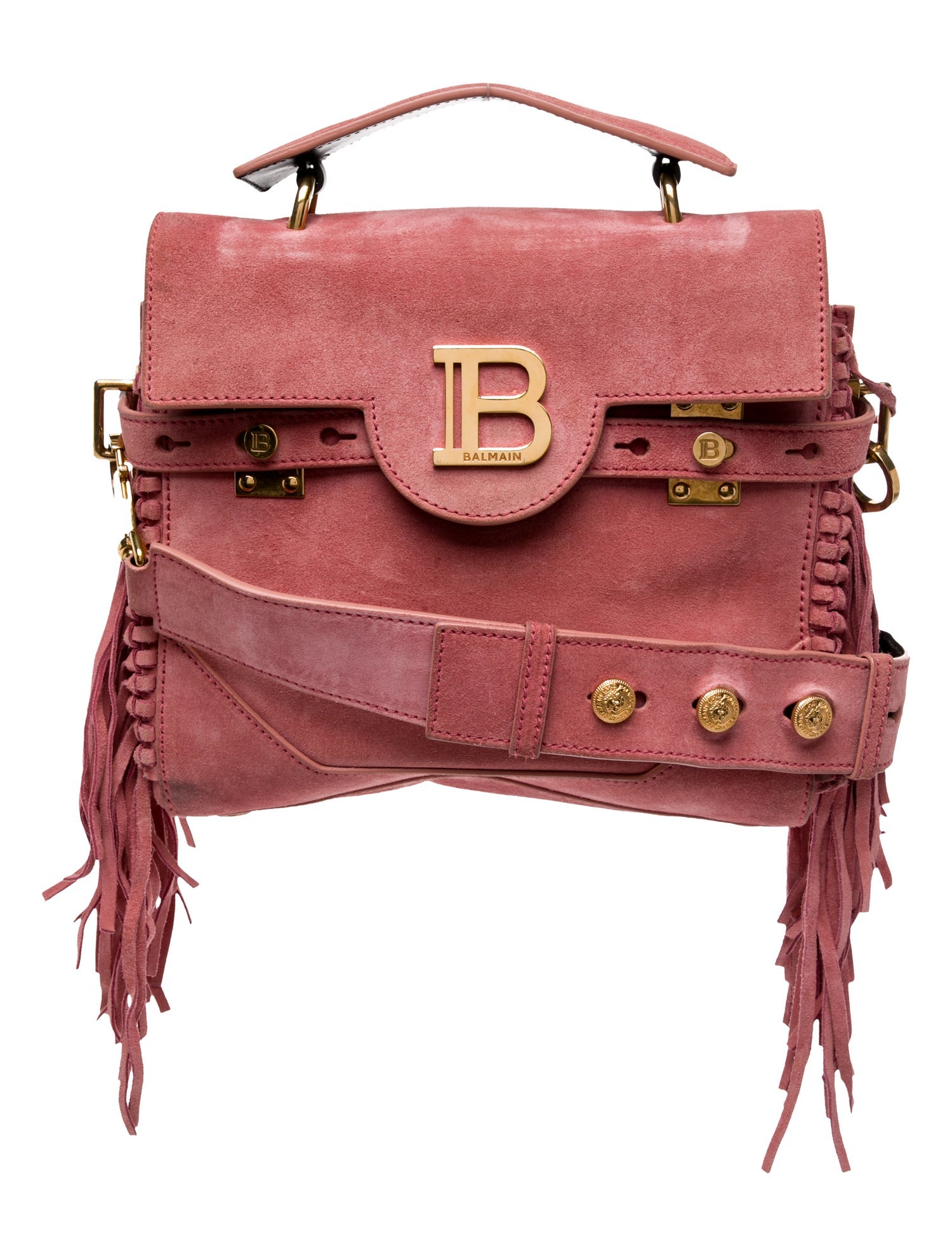 Balmain Suede Crossbody Bag