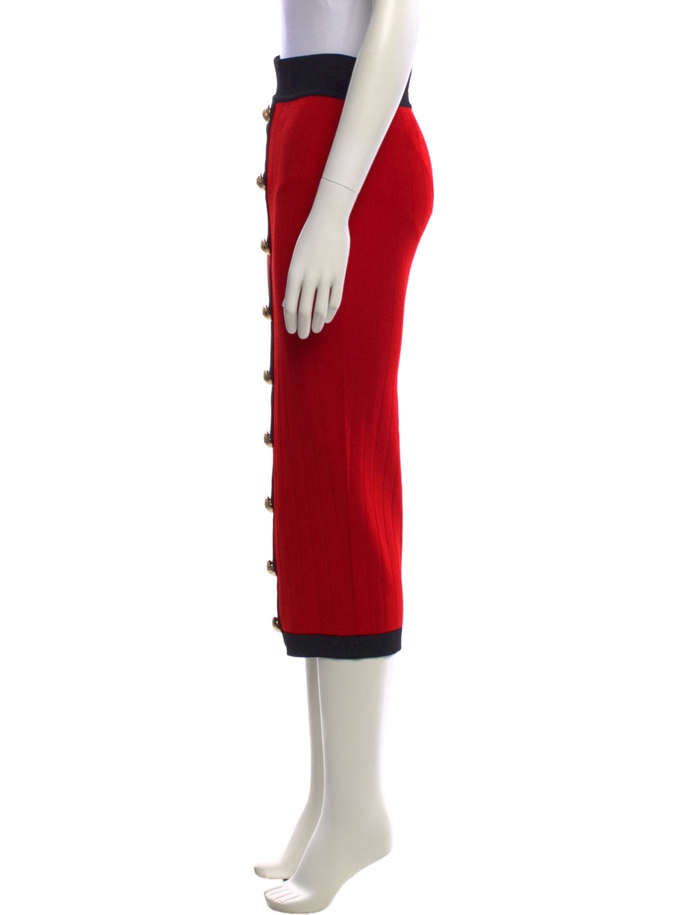 Balmain Colorblock Pattern Midi Length Skirt - image 2