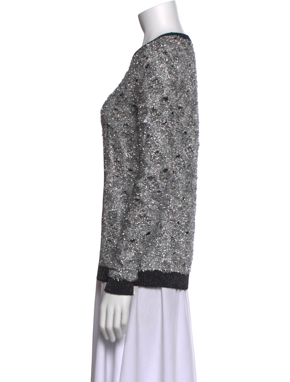 Balmain Patterned Crew Neck Top - image 2