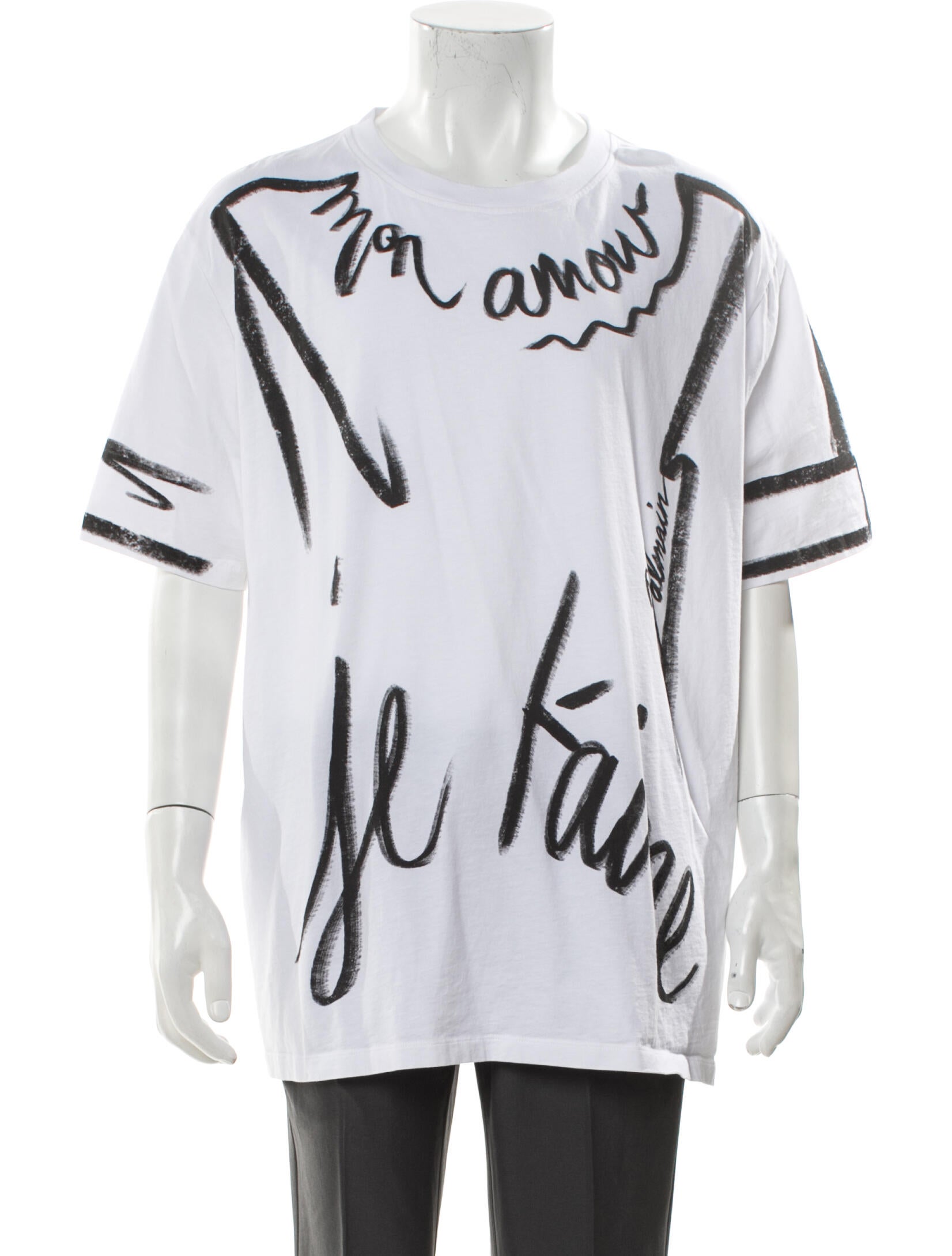 Balmain Graphic Print Crew Neck T-Shirt