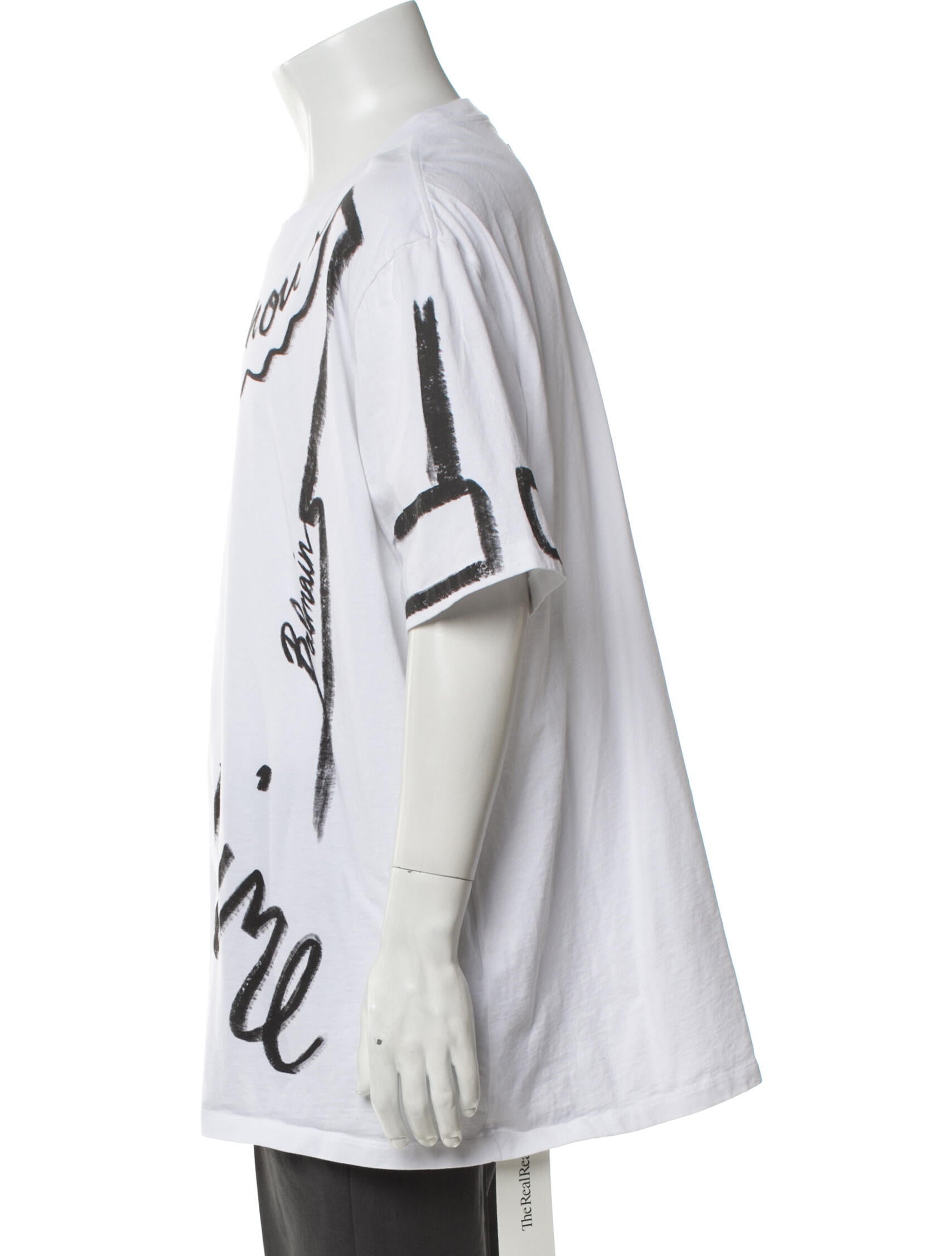 Balmain Graphic Print Crew Neck T-Shirt