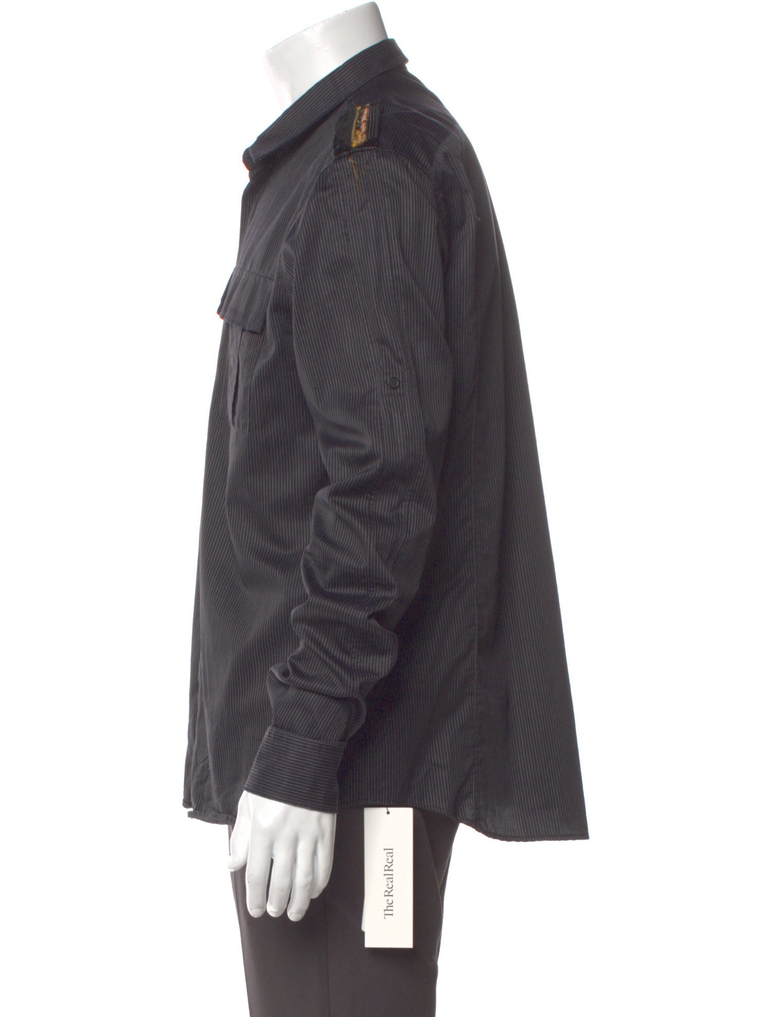 Balmain Striped Long Sleeve Western Shirt