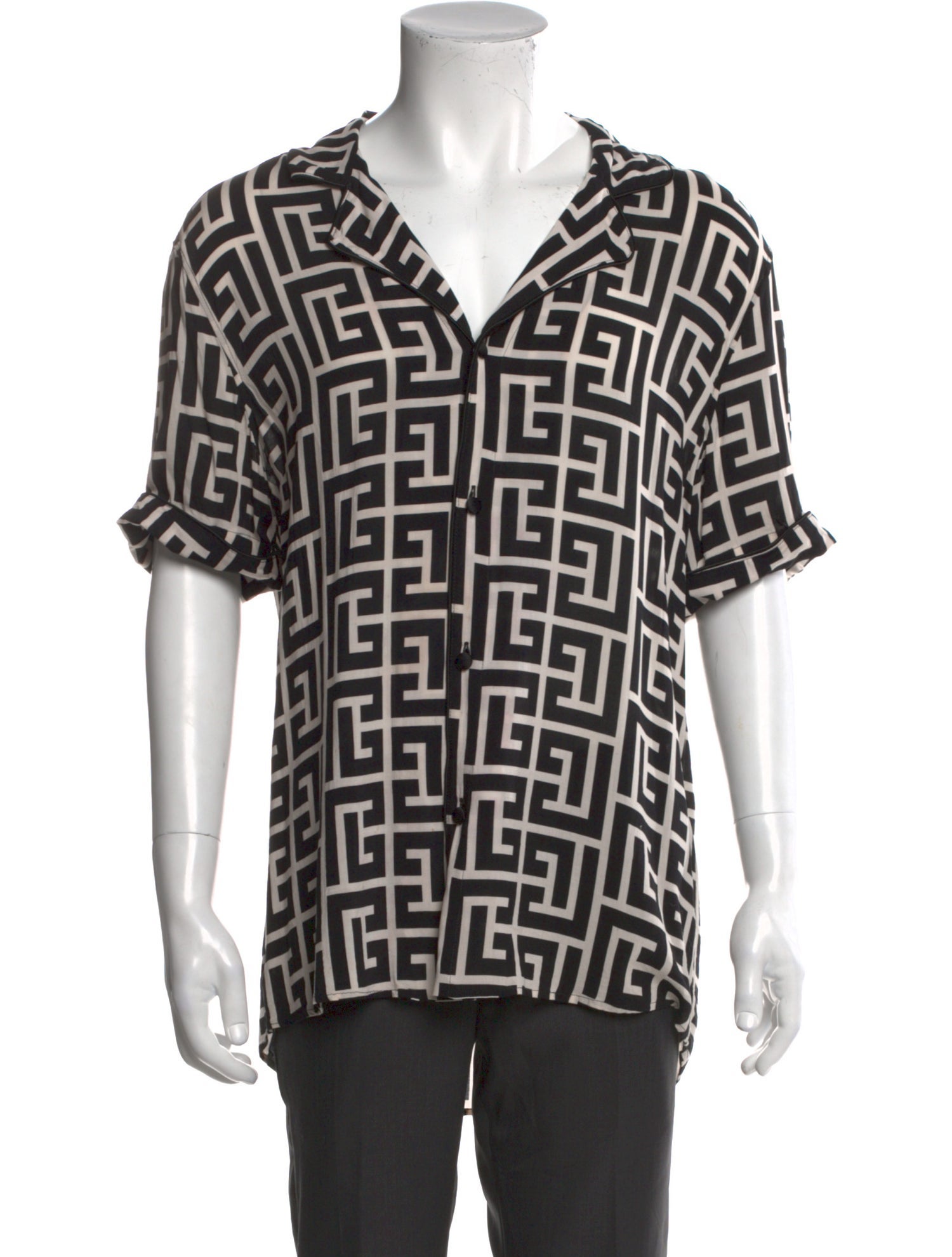 Balmain Printed Short Sleeve Shirt