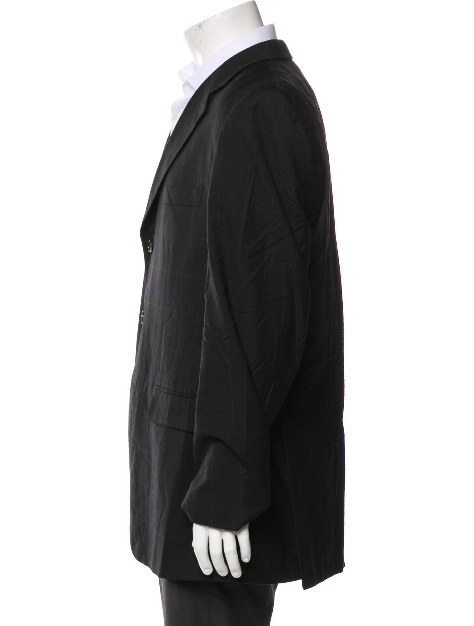 Balmain Wool Plaid Print Blazer