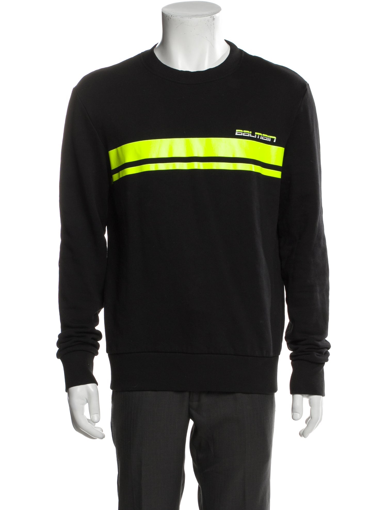 Balmain Colorblock Pattern Crew Neck Pullover