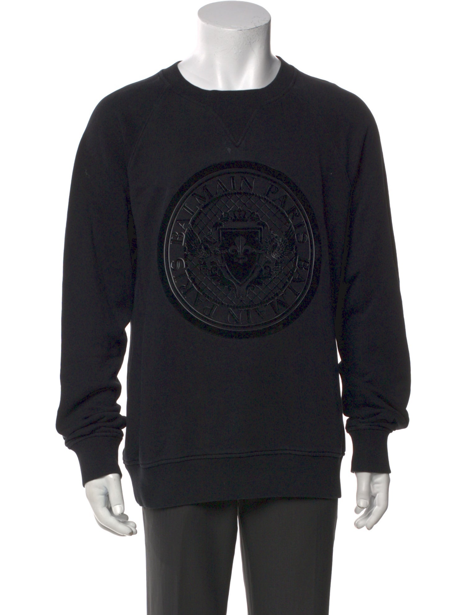 Balmain Graphic Print Crew Neck Pullover