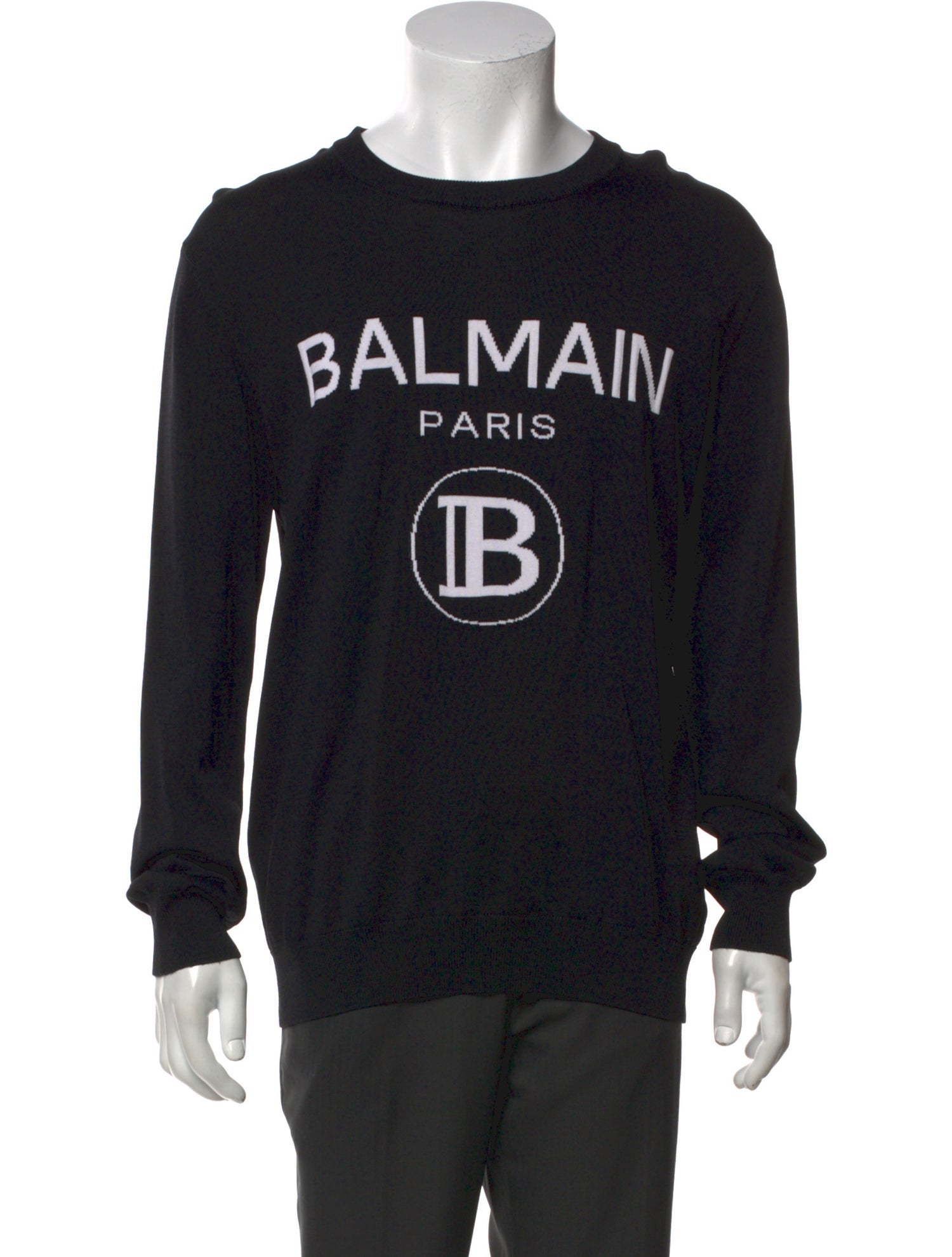 Balmain Graphic Print Crew Neck Pullover