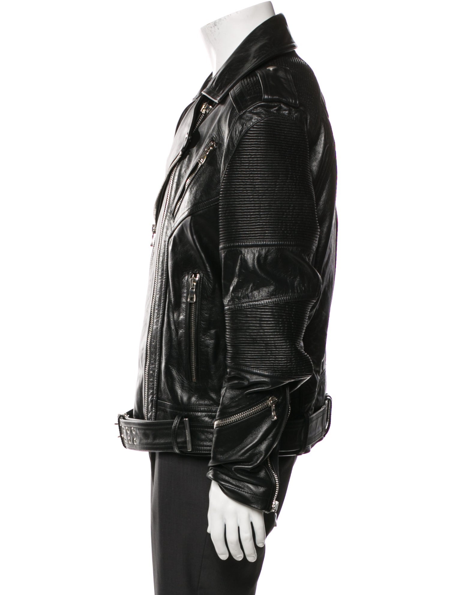 Balmain Signature Logo Moto Jacket