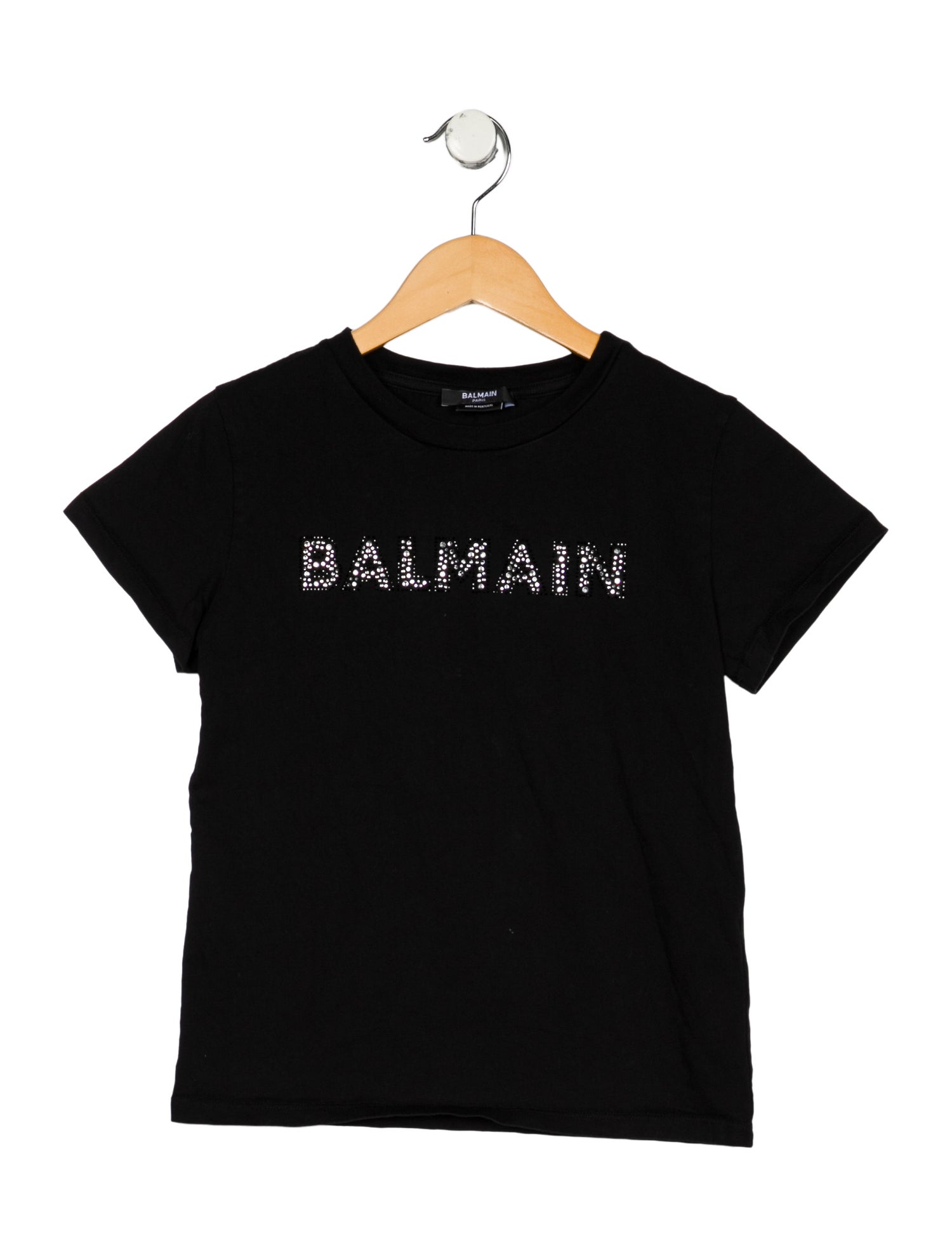 Balmain Girls' Embellished Short Sleeve T-Shirt