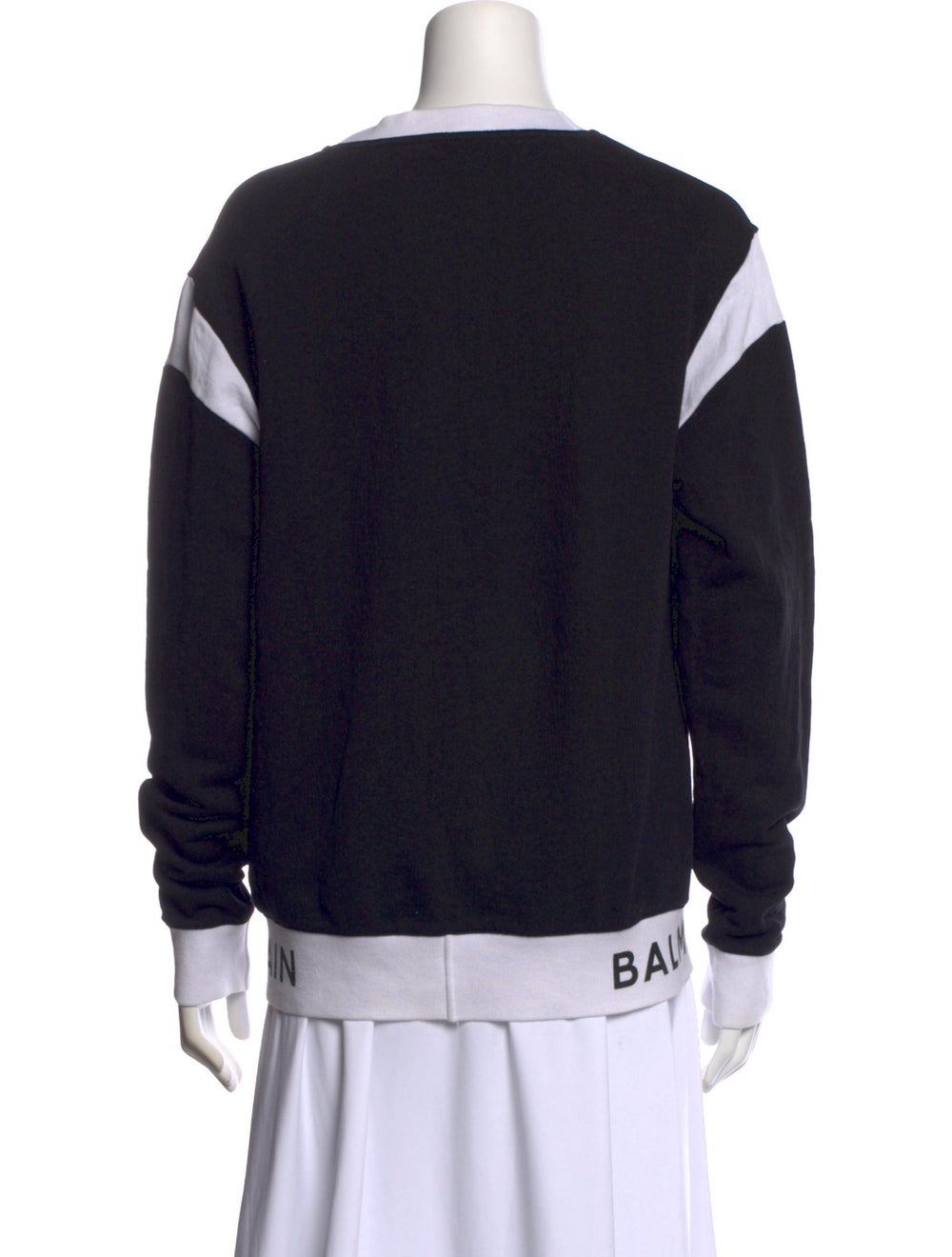 Balmain Colorblock Pattern Crew Neck Sweatshirt - image 3
