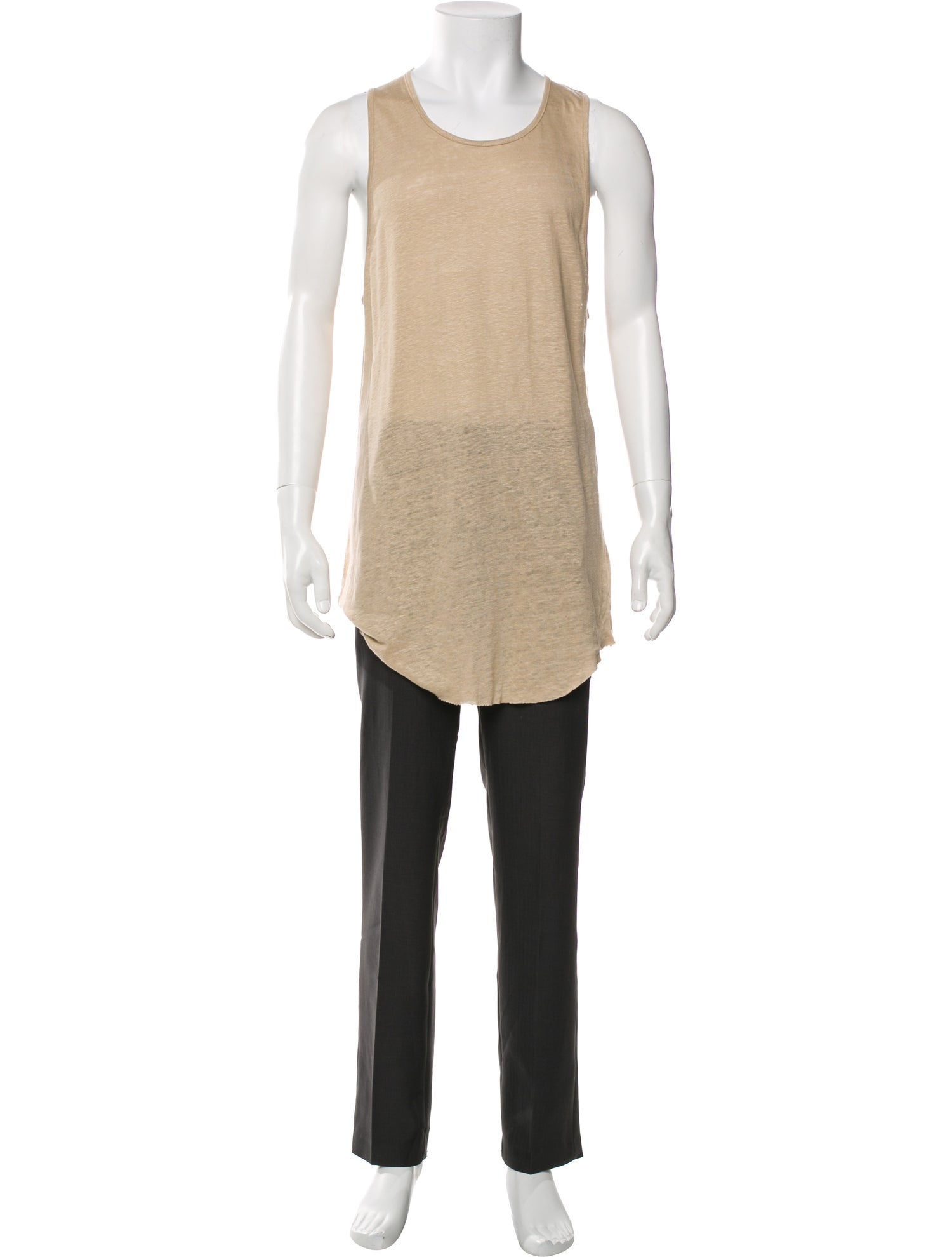 Balmain Linen Scoop Neck Tank w/ Tags