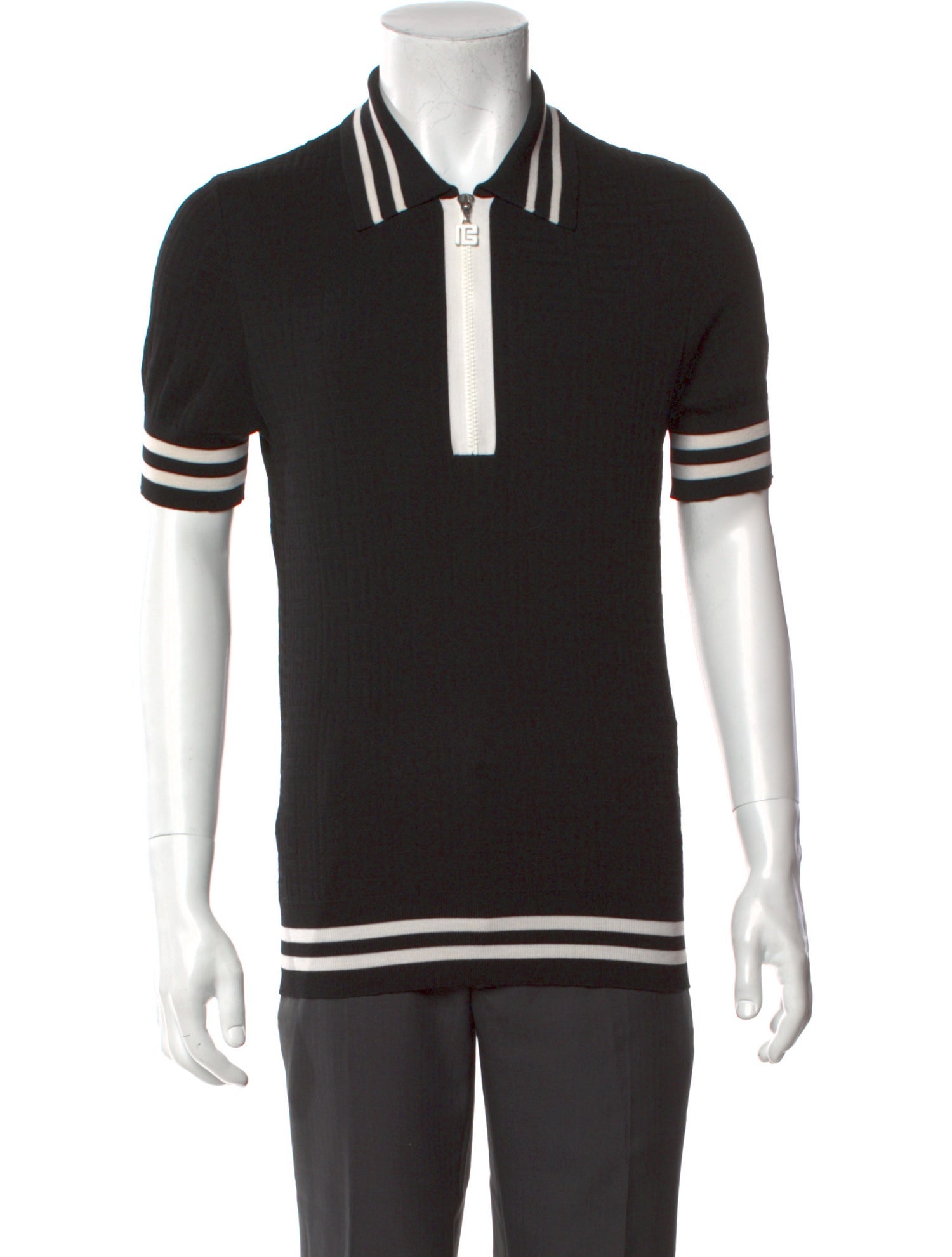 Balmain Wool V-Neck Polo Shirt