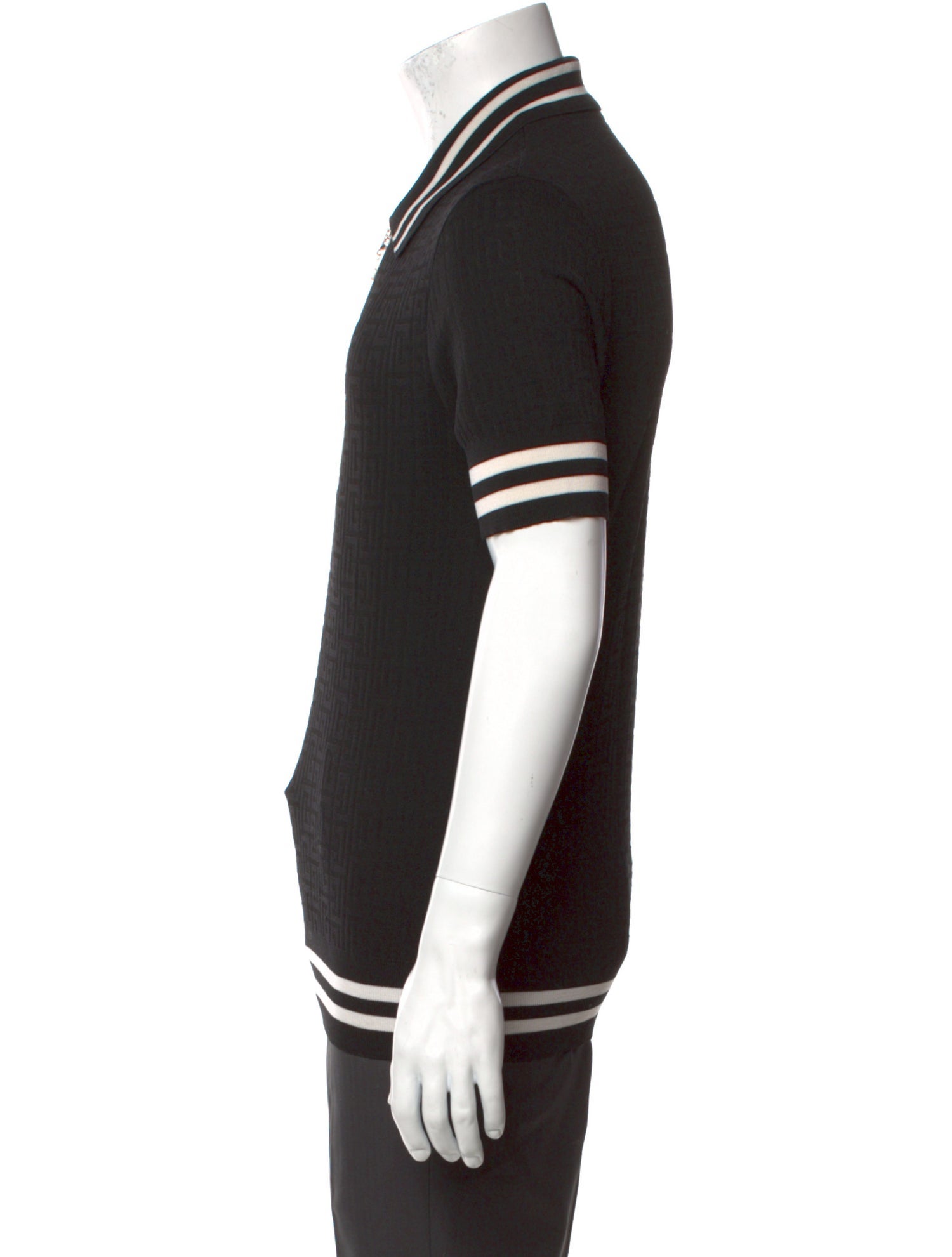 Balmain Wool V-Neck Polo Shirt