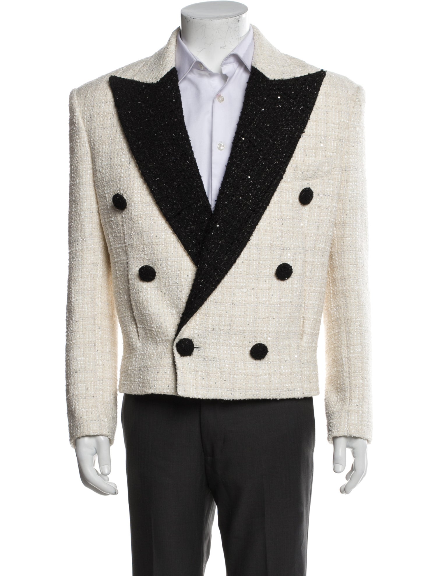 Balmain Tweed Pattern Blazer