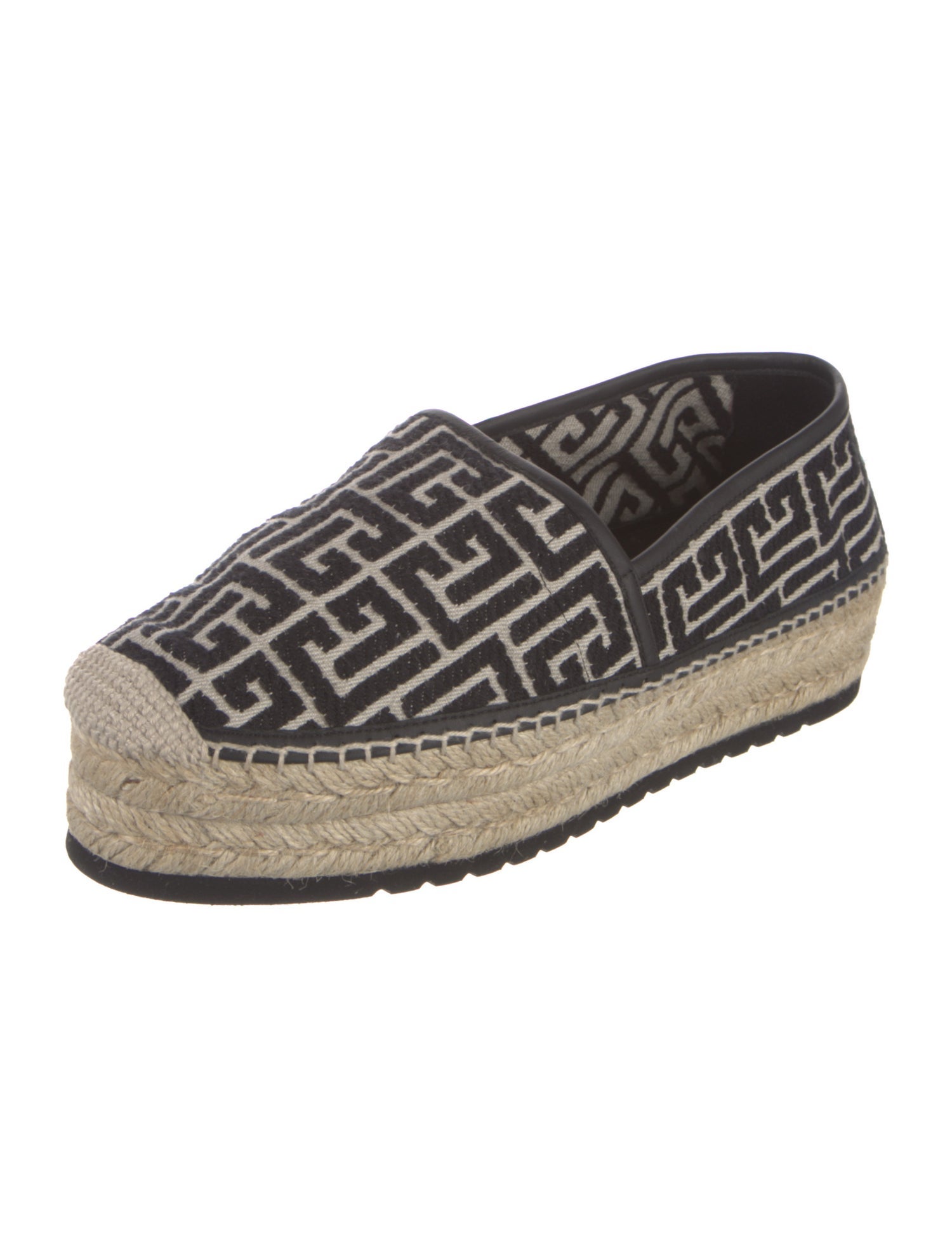 Balmain Canvas Printed Espadrilles