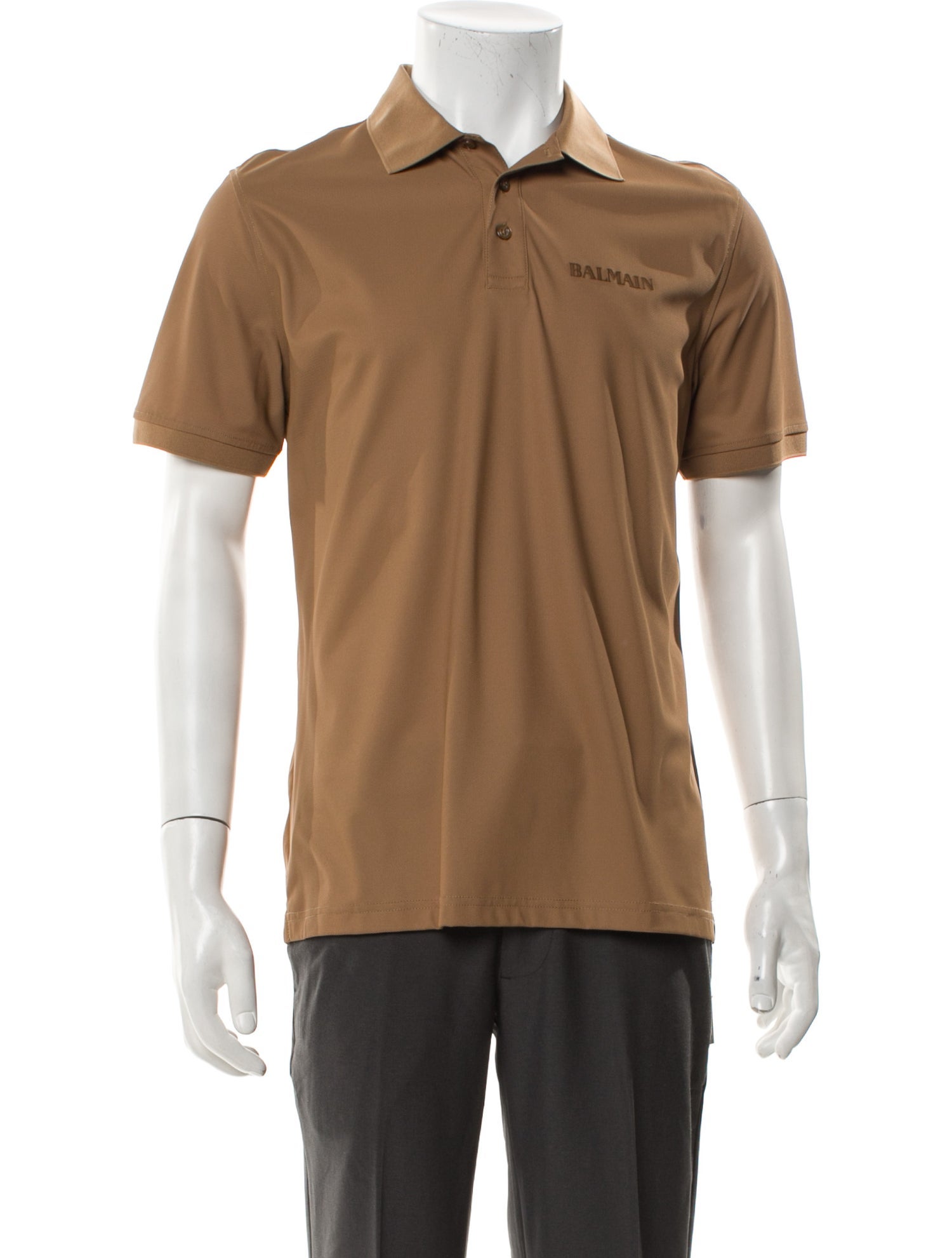 Balmain V-Neck Short Sleeve Polo Shirt