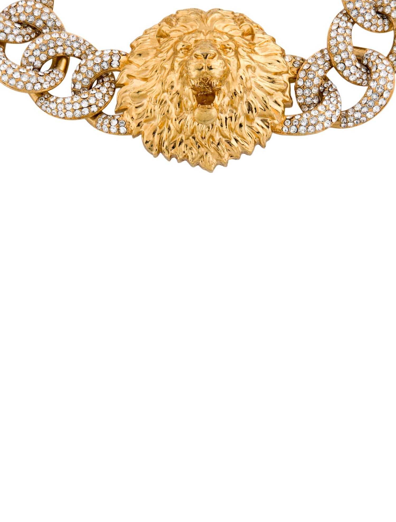 Balmain Crystal Lion Collar Necklace