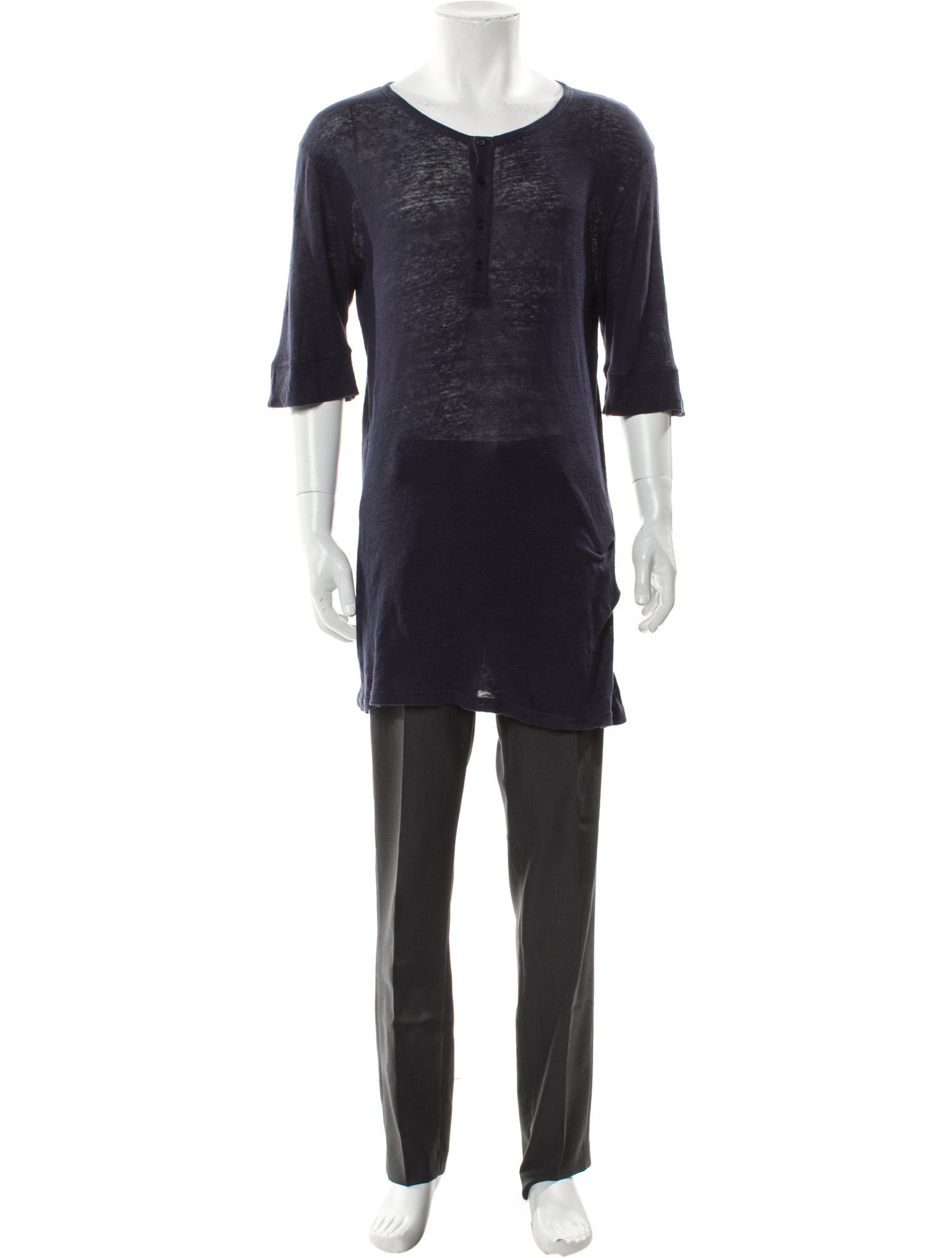 Balmain Linen Scoop Neck Jersey